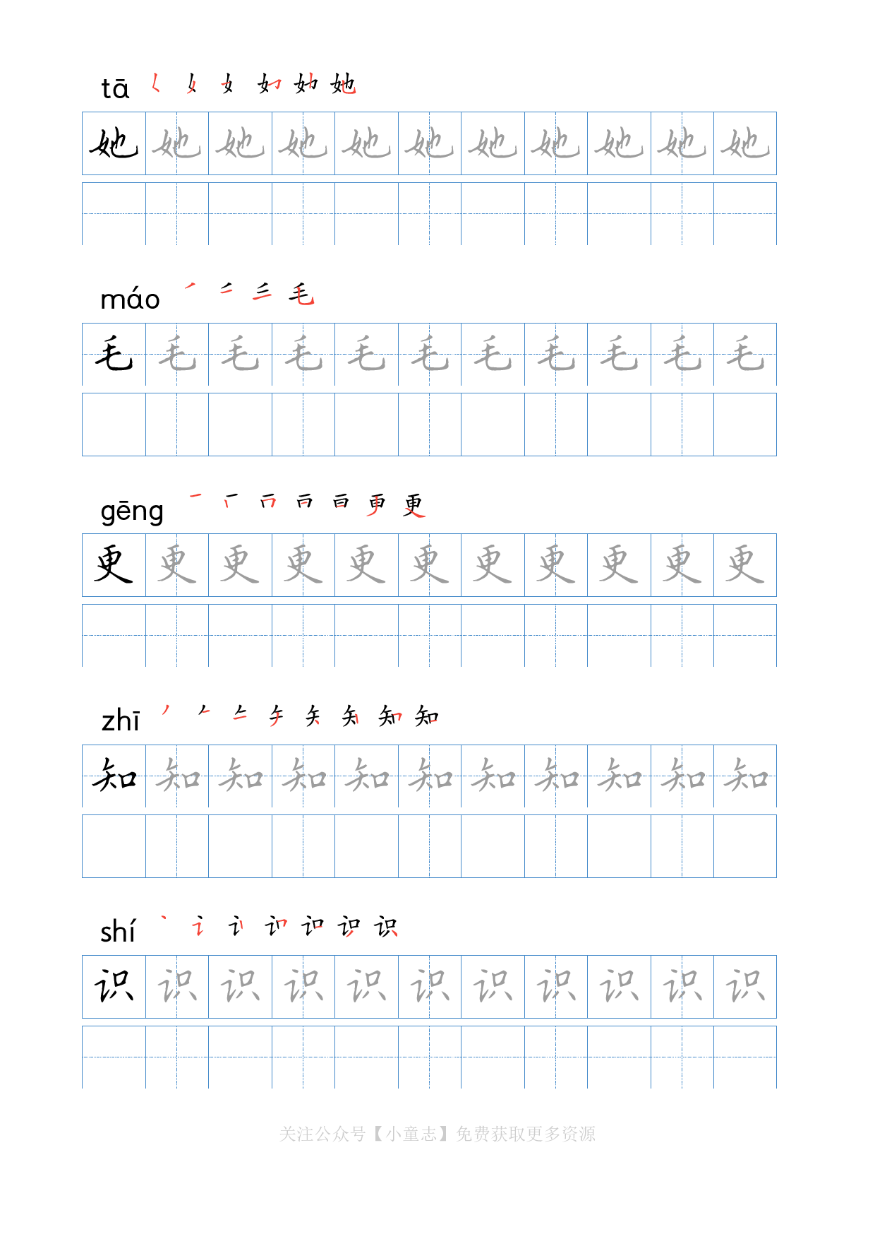 写字字帖03二年级上学期4.pdf 第6页