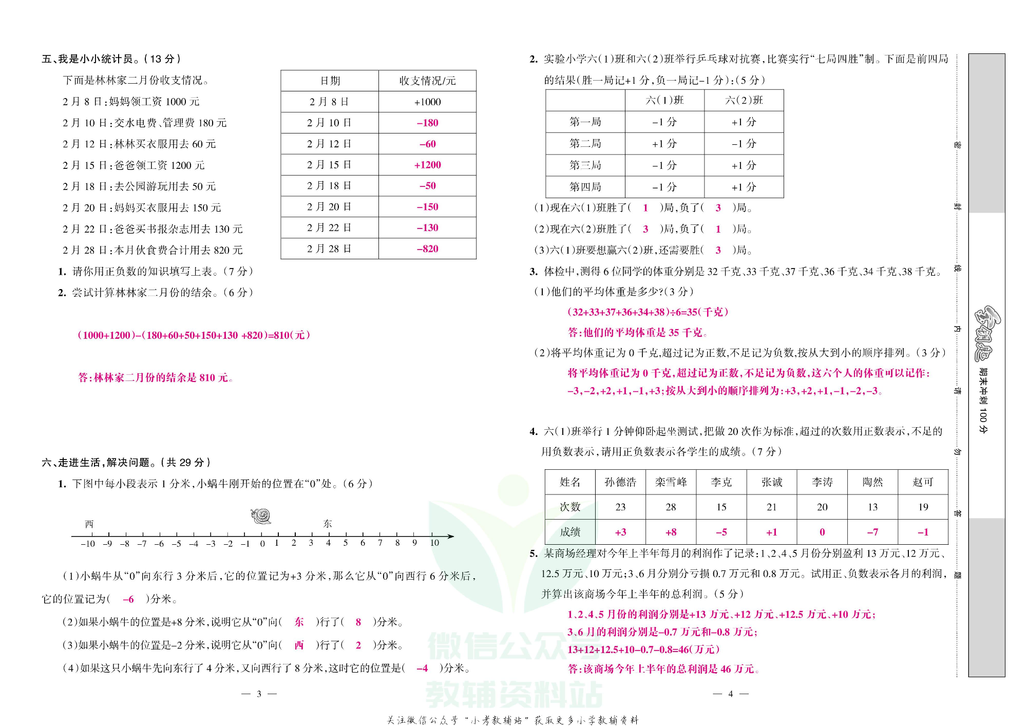 金钥匙期末冲刺100分六年级下册数学人教版教师用书.pdf 第3页