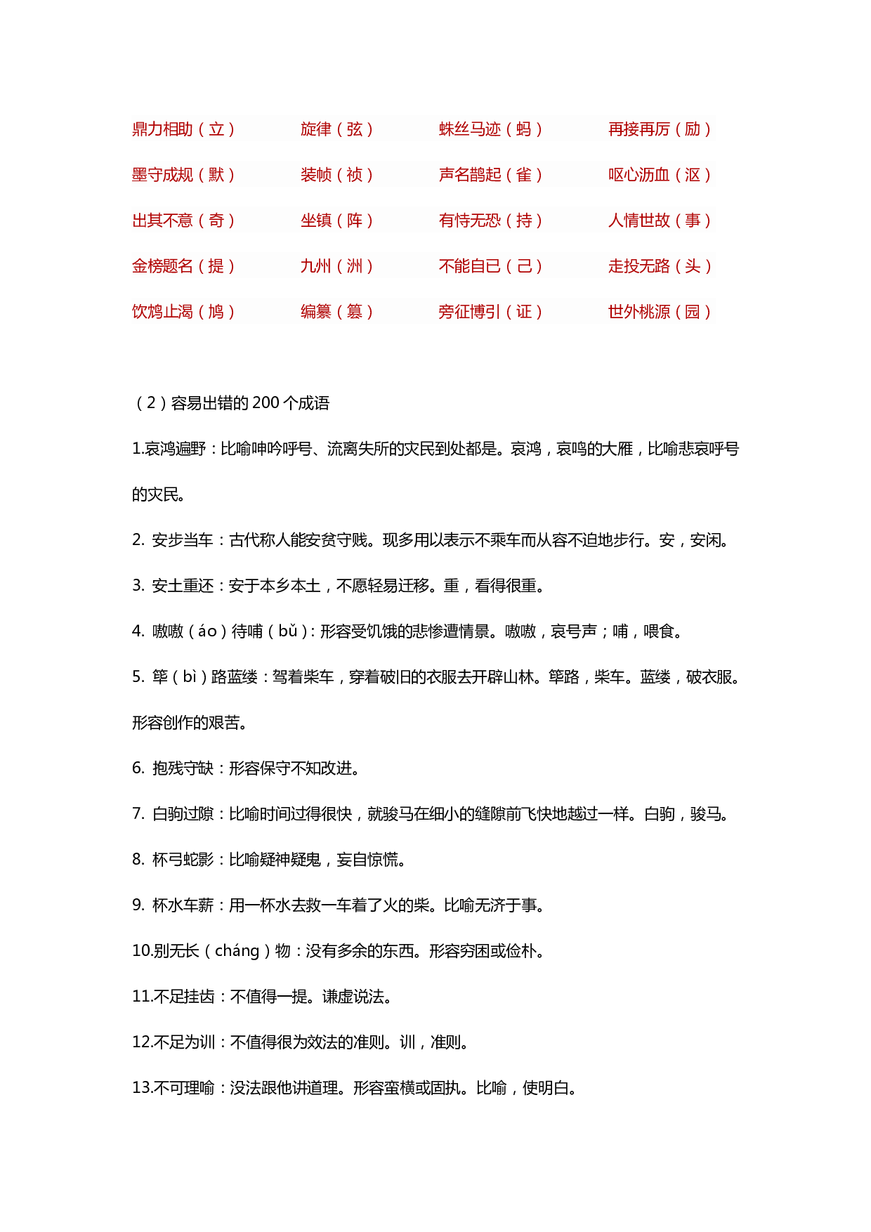 语文出错率最高的100个字和200个成语.pdf 第2页