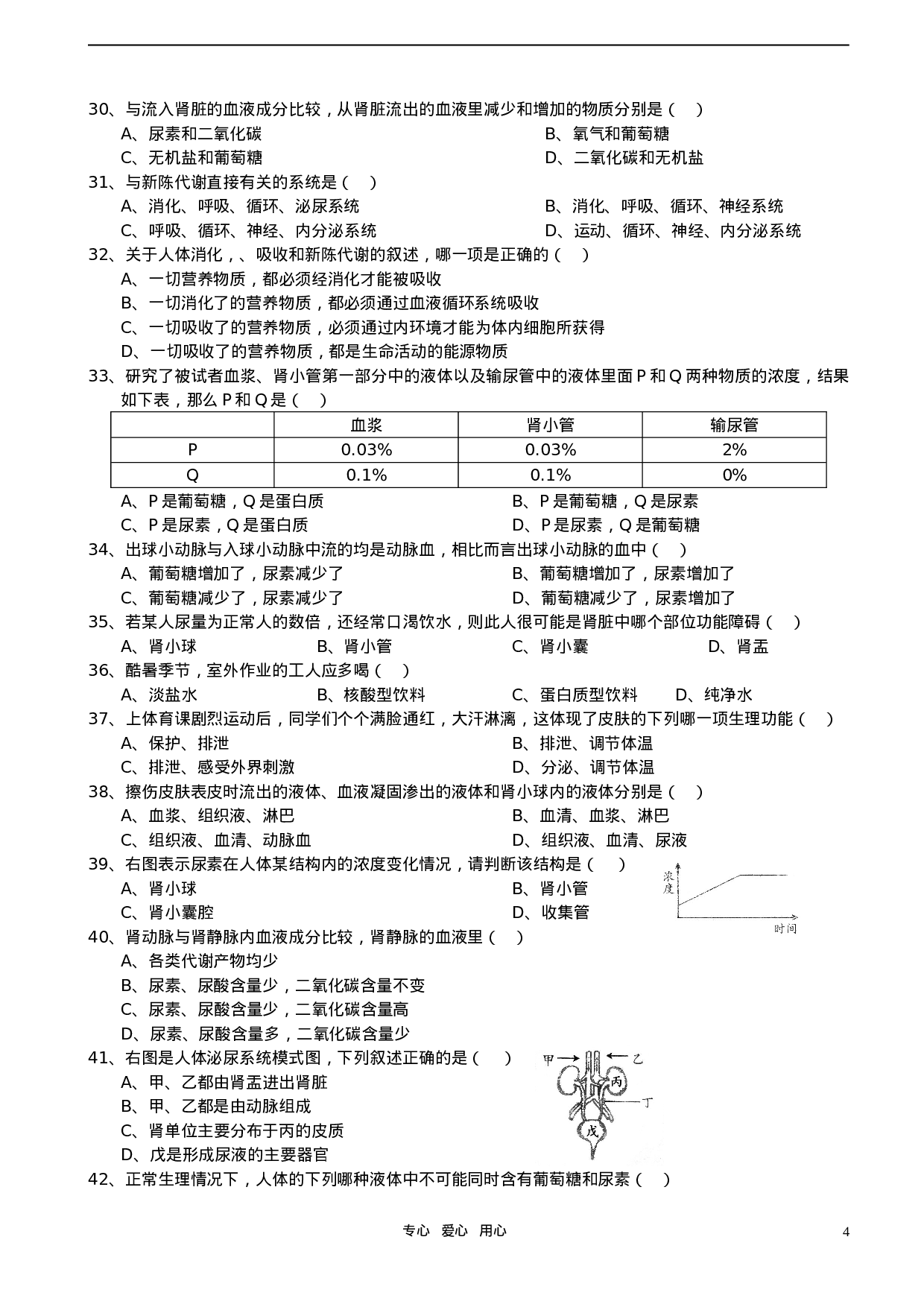 初中生物奥赛培训测试题(七).doc 第4页