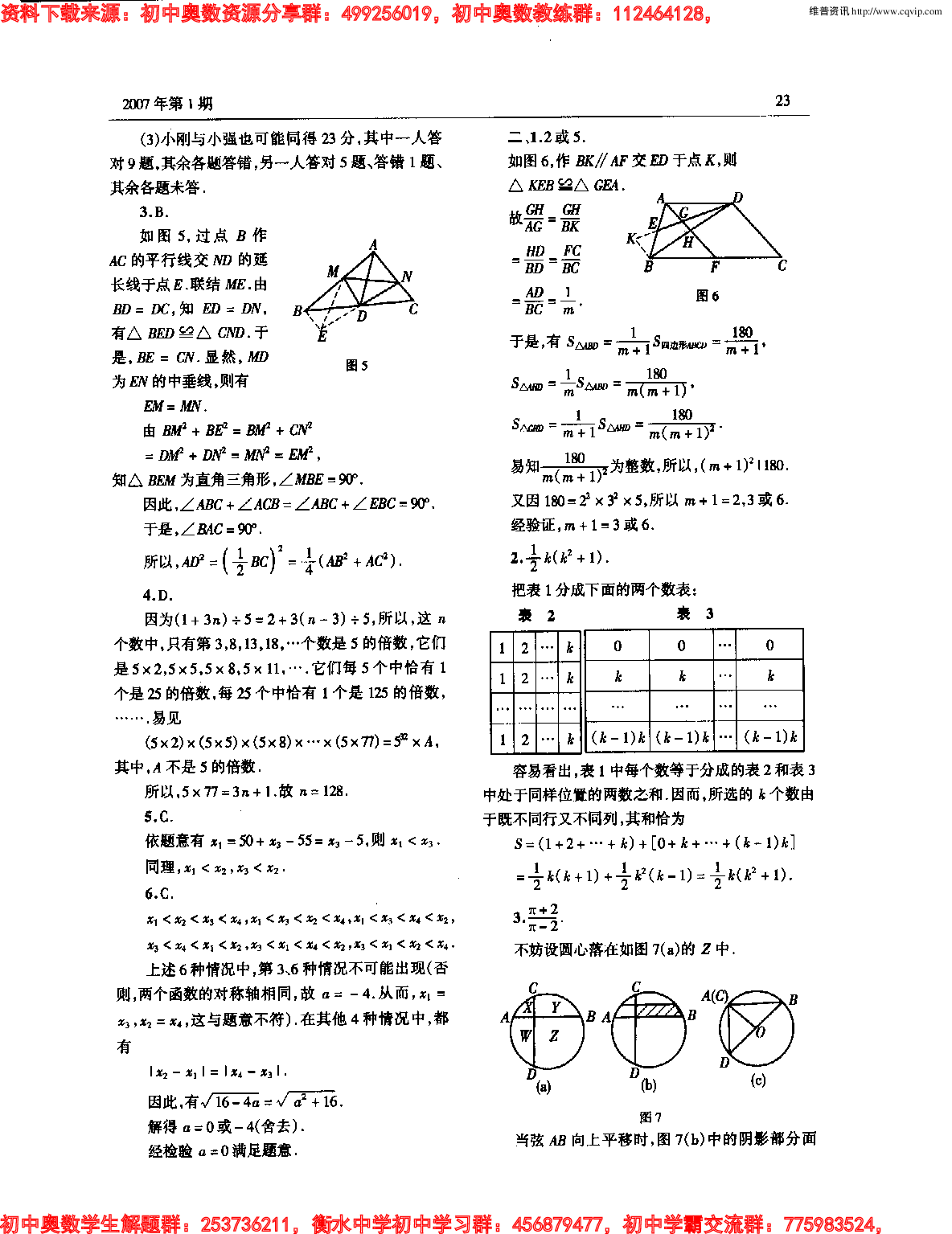 初中数学奥林匹克模拟训练题(21套)PDF版含答案初中模拟训练题(6)6.pdf 第3页