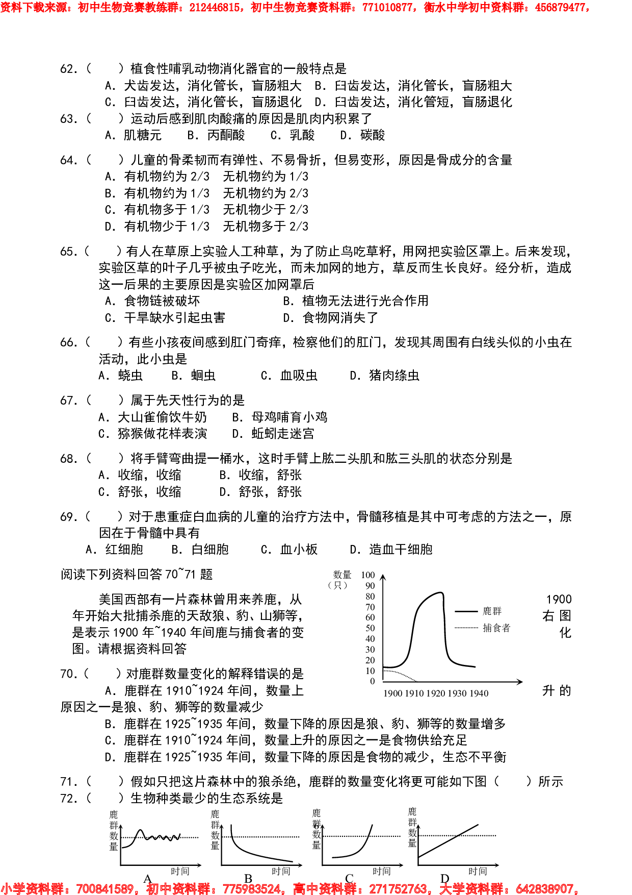 精题---初中生物学竞赛训练题 (1).pdf 第6页