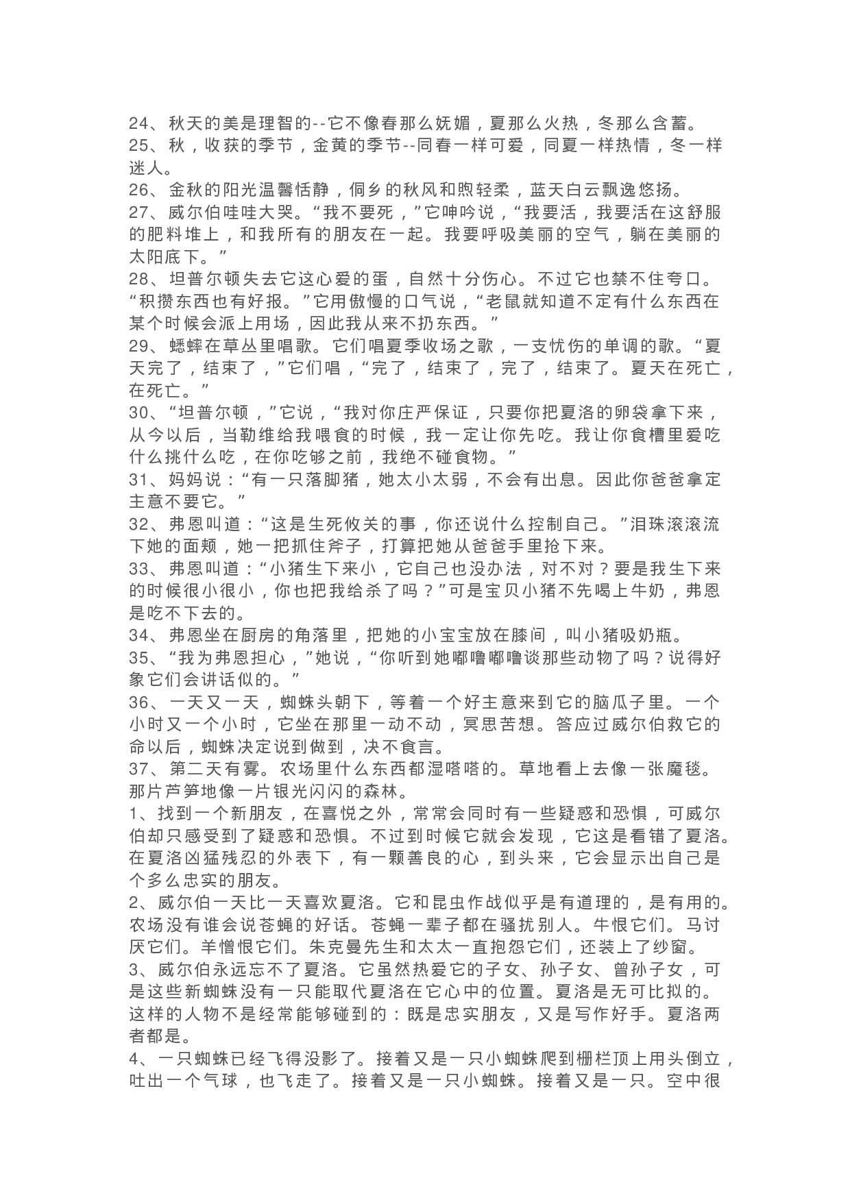 27《夏洛的网》精彩片段+读后感.docx 第2页