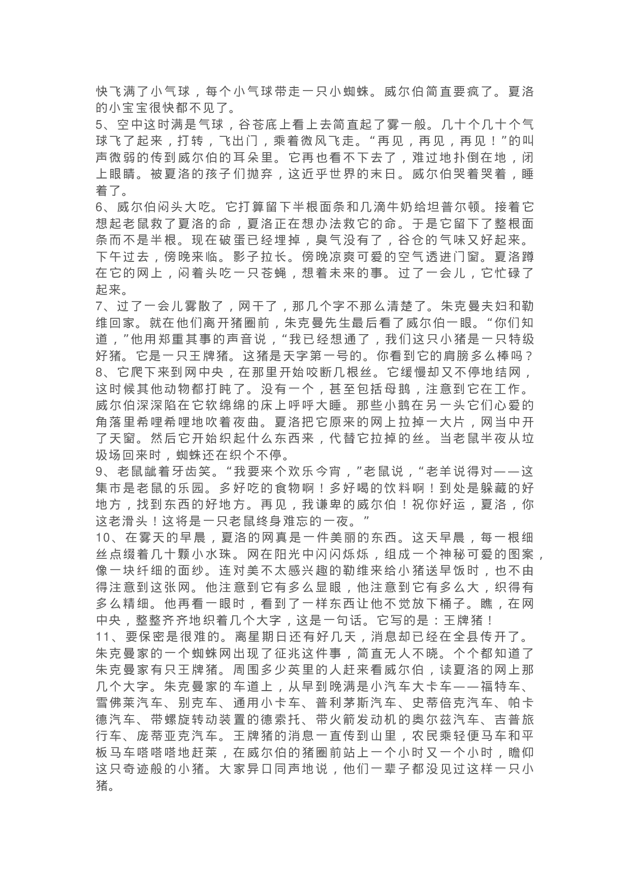 27《夏洛的网》精彩片段+读后感.docx 第3页