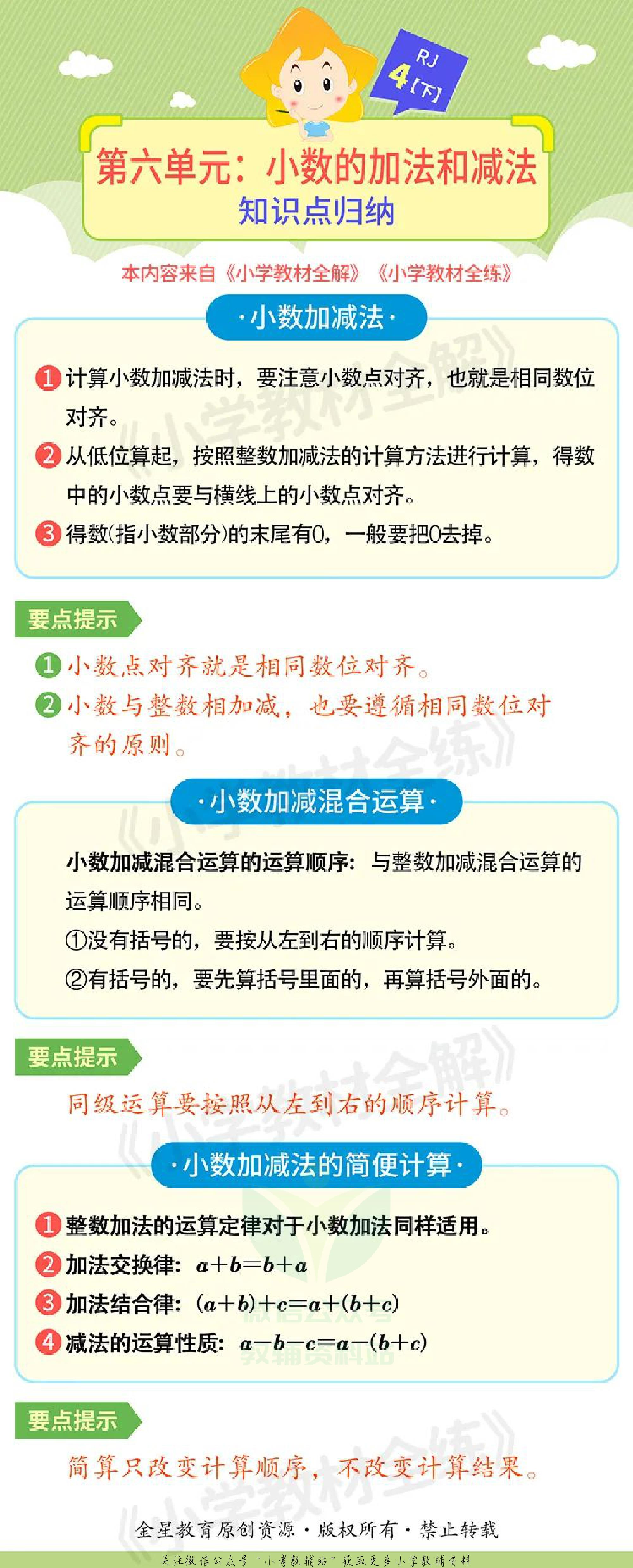 单元知识梳理四年级下册数学人教版.pdf 第6页