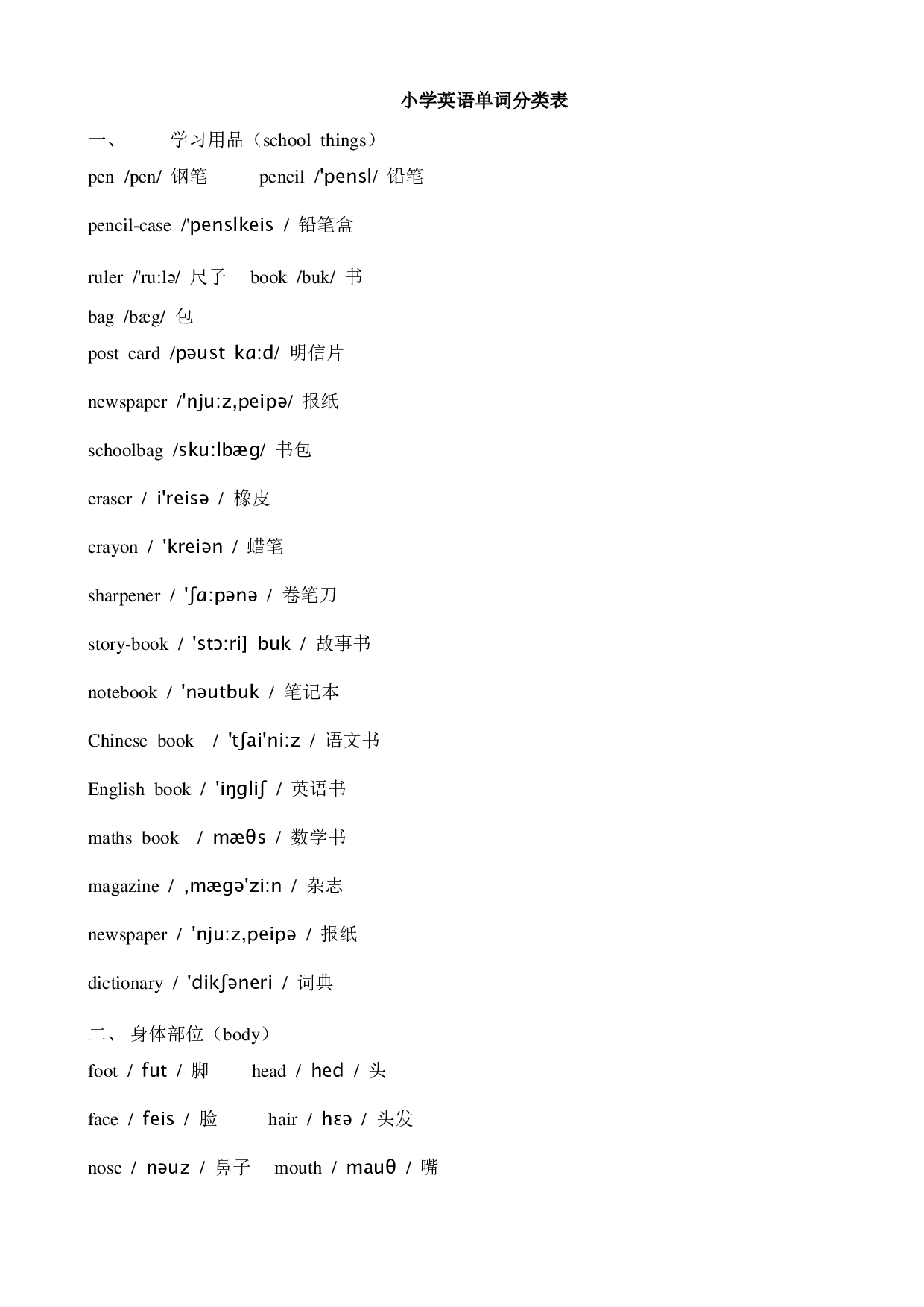 小学英语单词大全(带音标).pdf 第1页