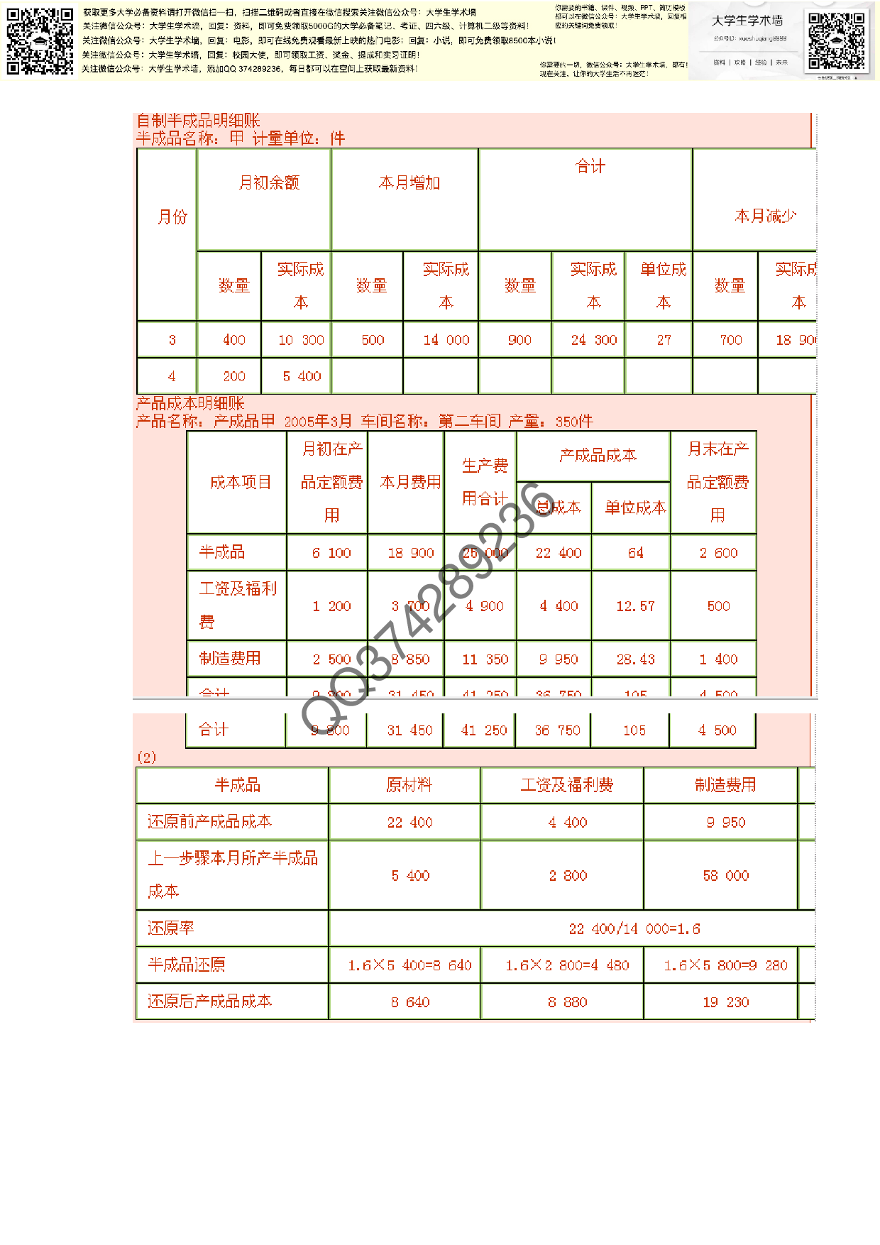 成本会计期末考试试题及答案.pdf 第5页