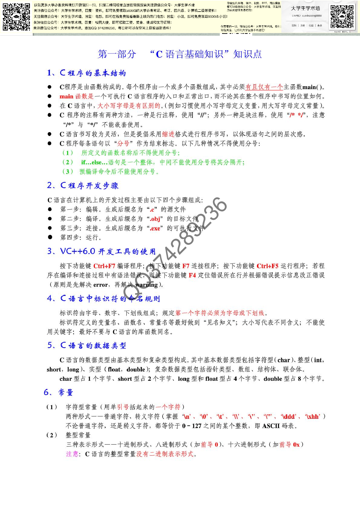 C语言各章节知识点总结.pdf 第1页