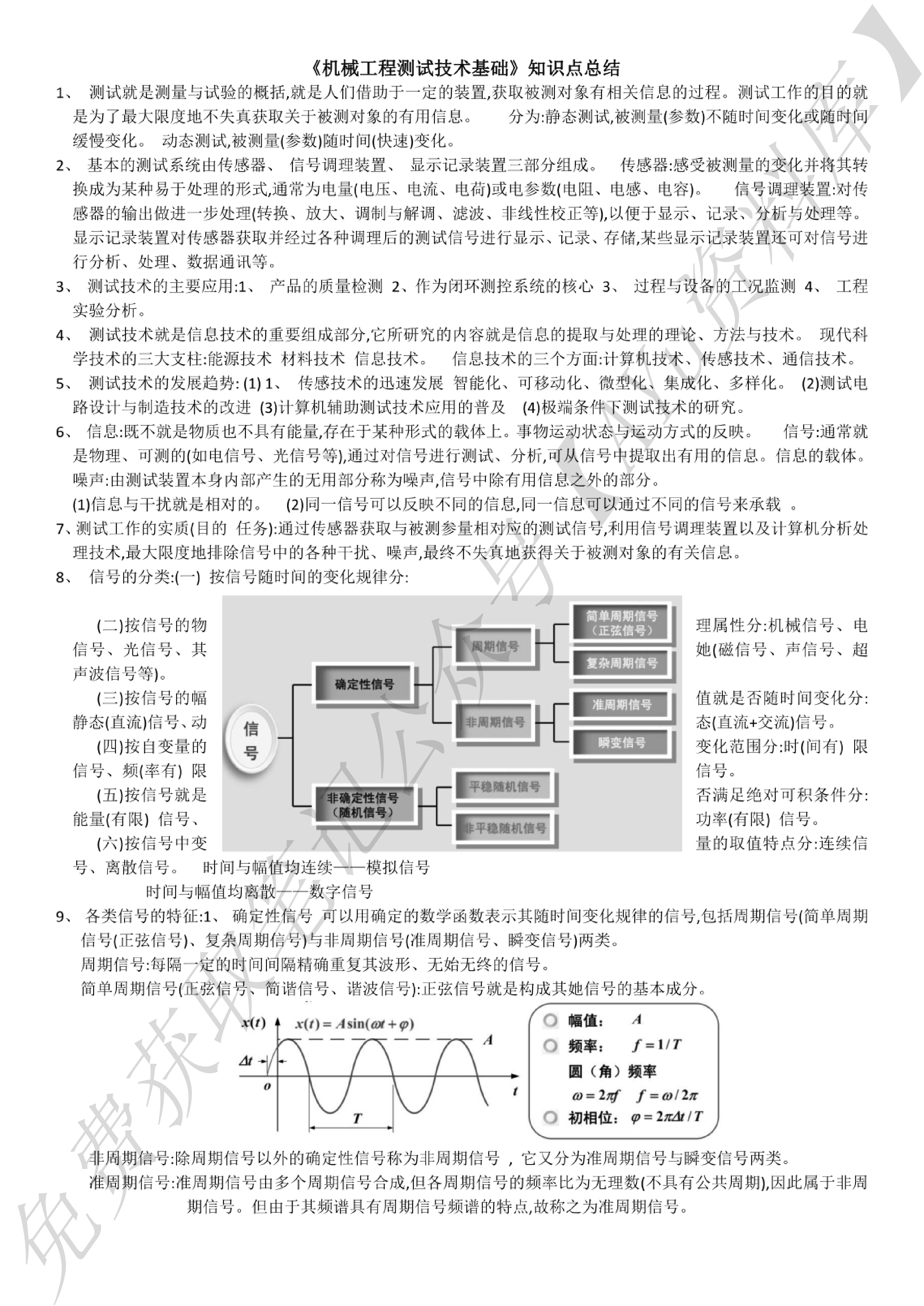 《机械工程测试技术基础》知识点总结.pdf 第1页