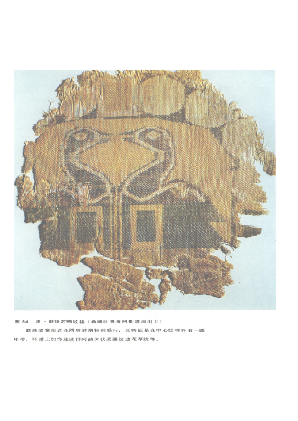 唐  联珠对鸭纹锦（0新疆阿斯塔纳墓）.pdf 第1页