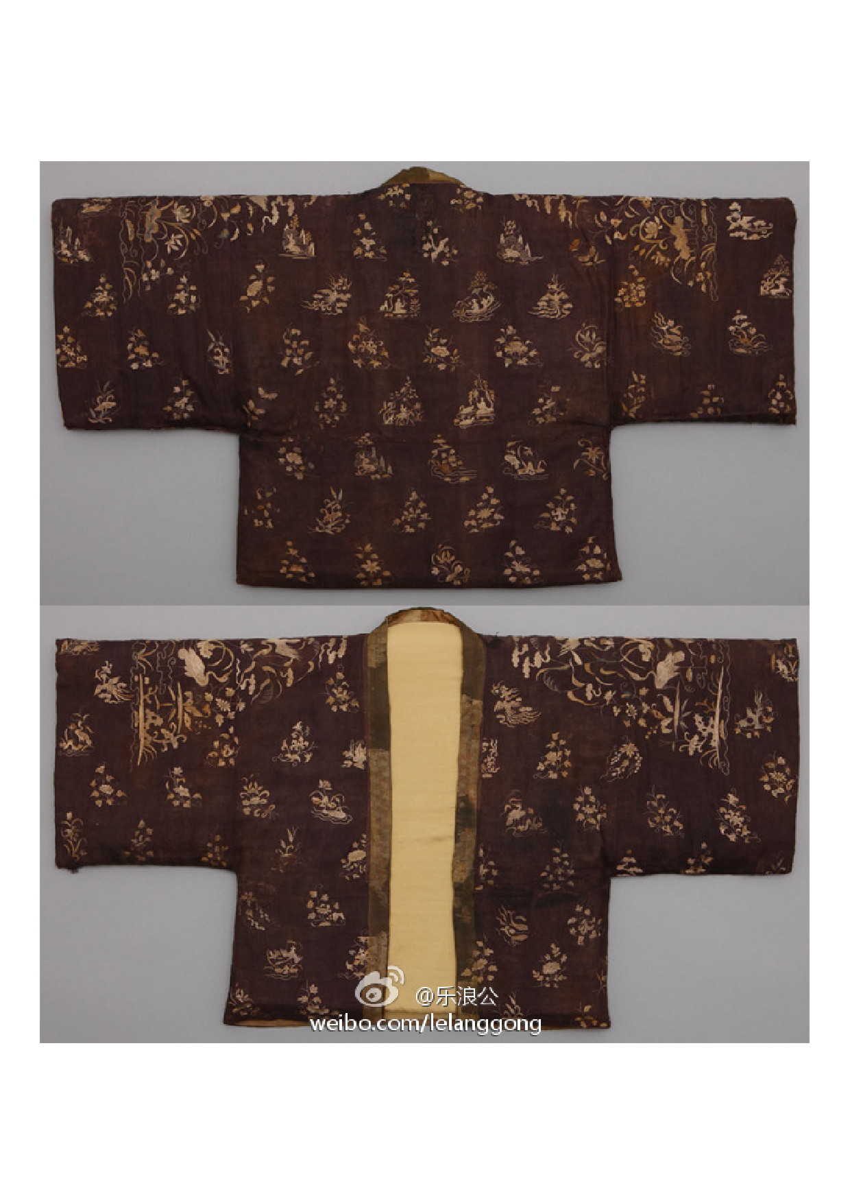 元#棕色罗满驰娇花鸟绣夹衫#.pdf 第1页