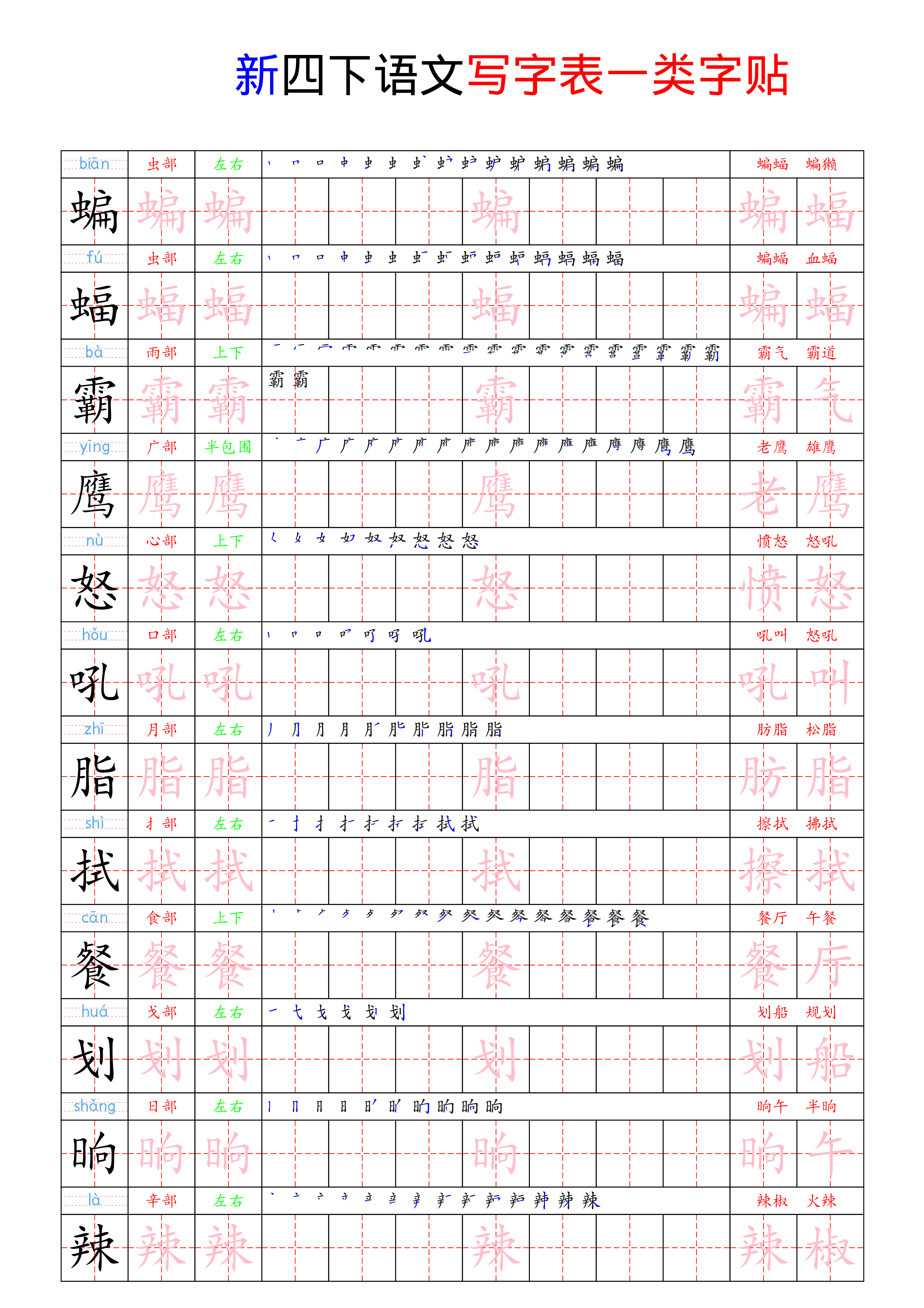 四（下）语文 写字表一类字贴21页.pdf 第4页