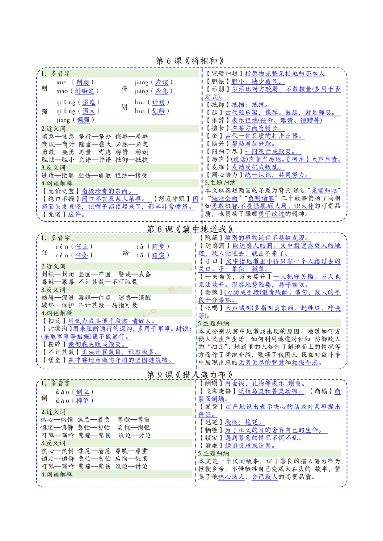 五年级语文上册课课贴（彩色版）.pdf 第3页