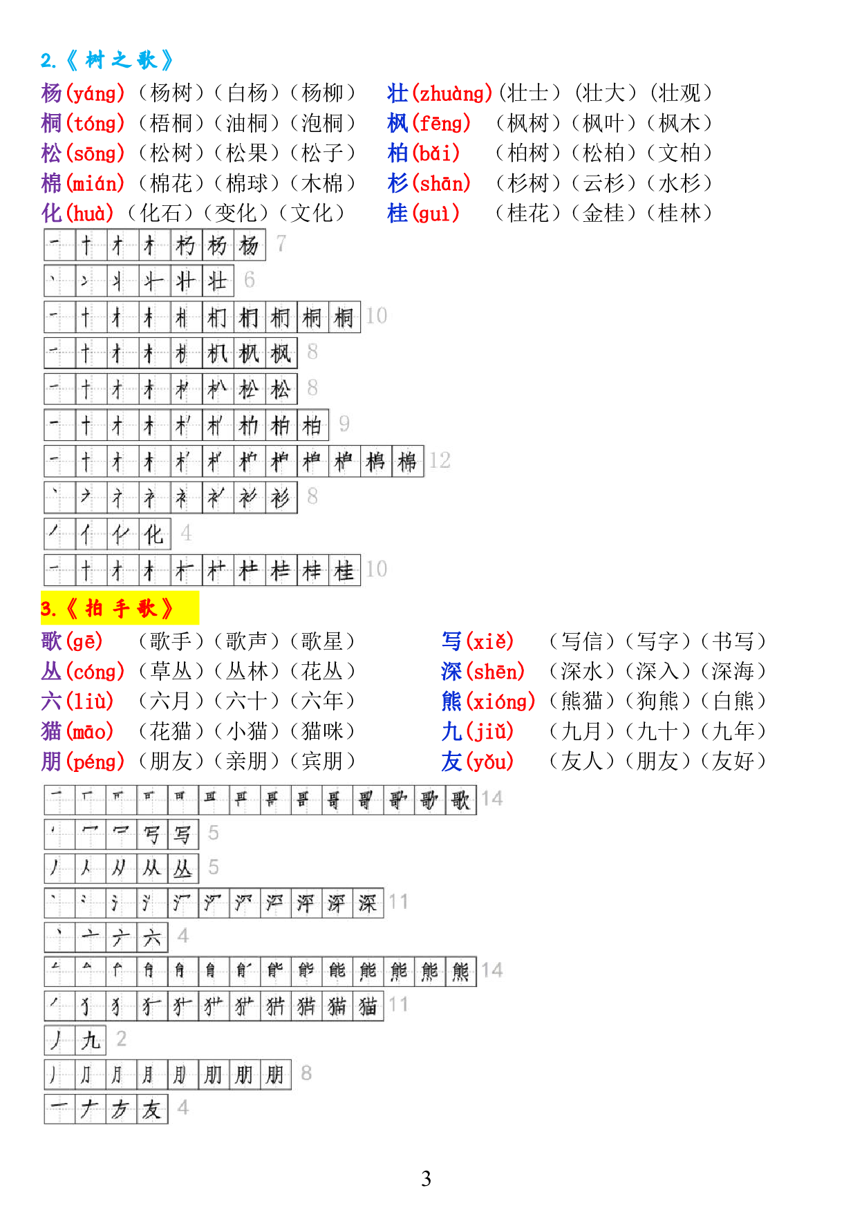 二上《生字拼音、笔顺、组词》-完整版.pdf 第3页