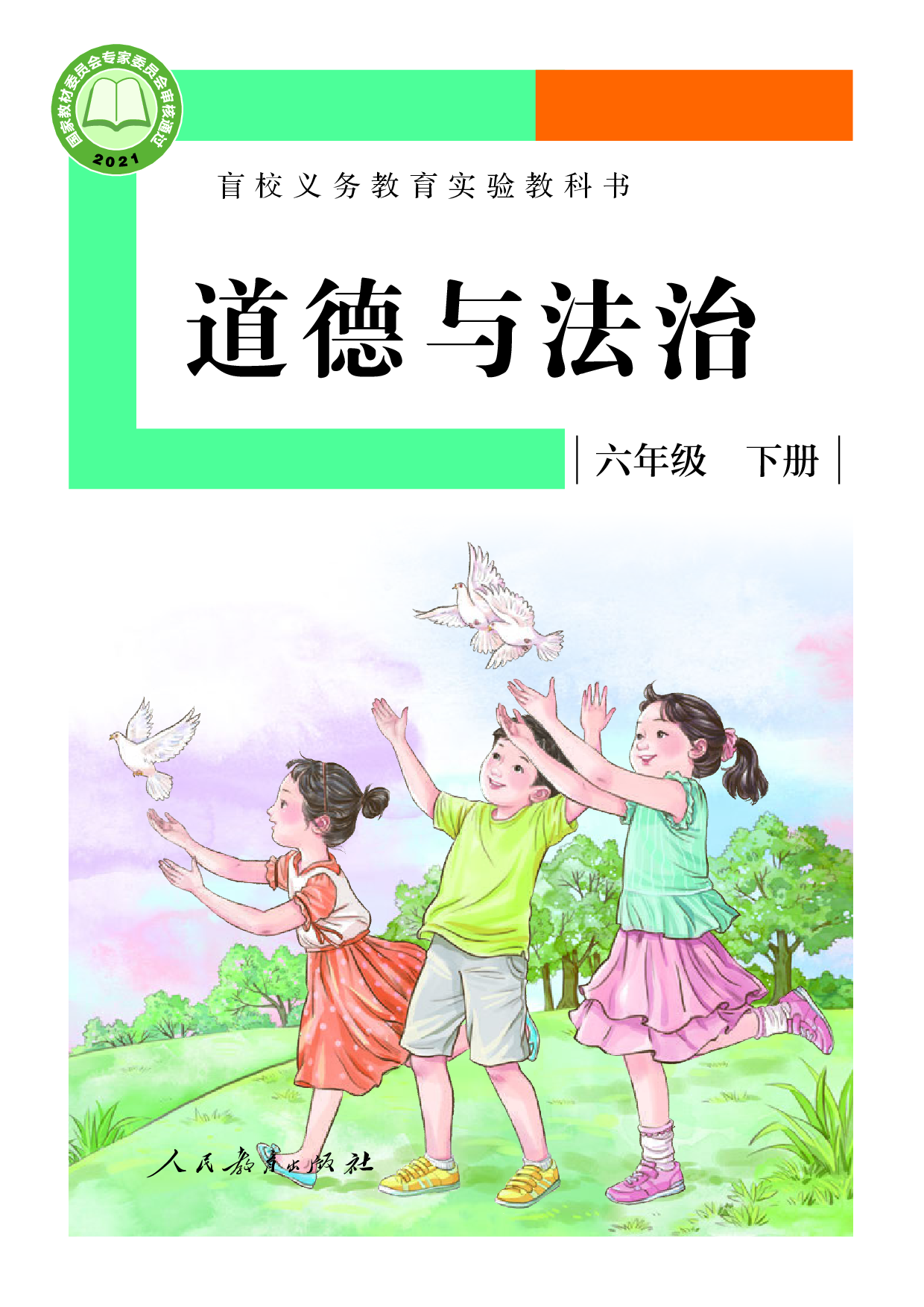 盲校义务教育实验教科书_道德与法治_六年级_下册（供低视力学生使用）.pdf 第1页