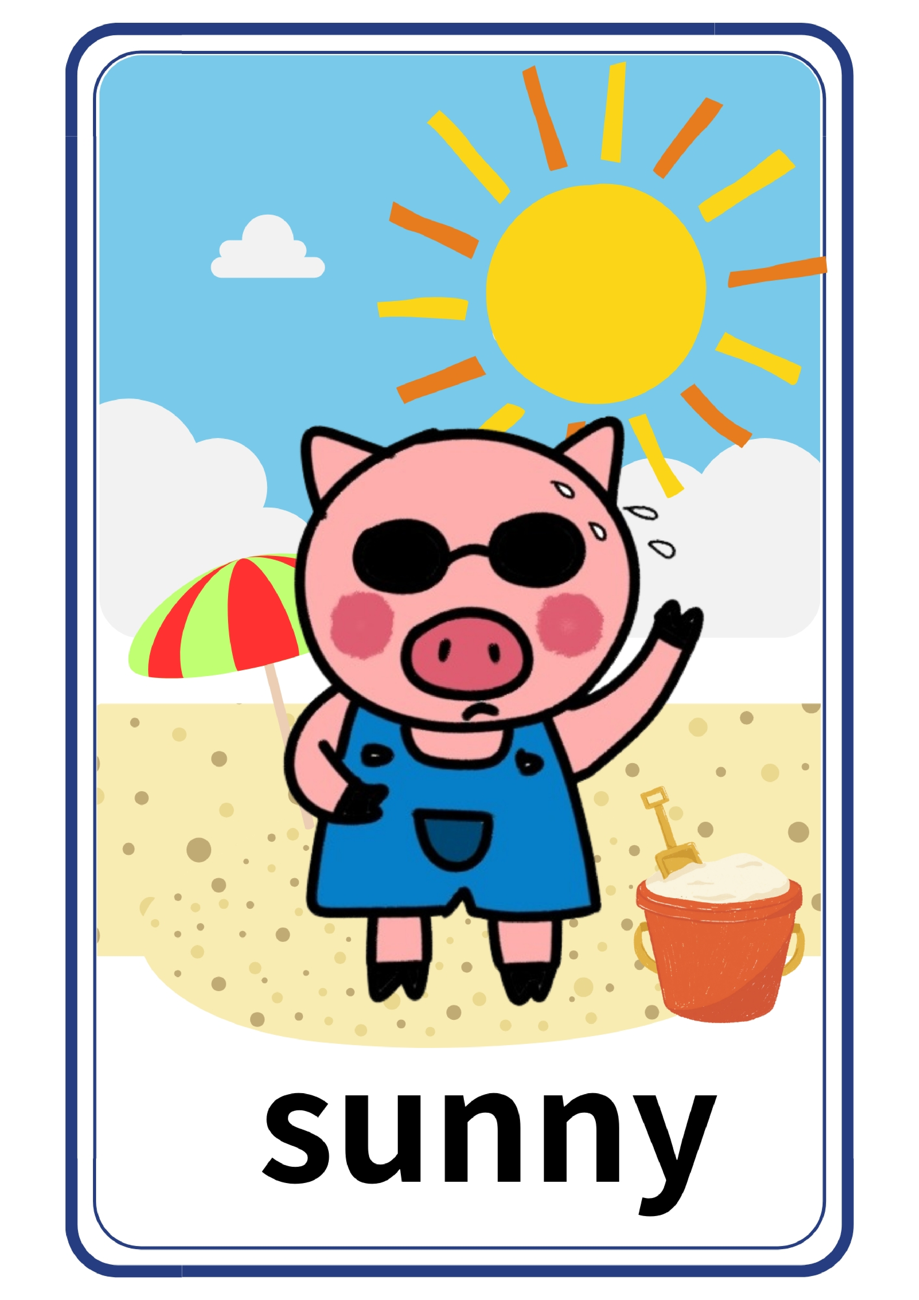 Weather天气主题猪仔单词卡.pdf 第2页