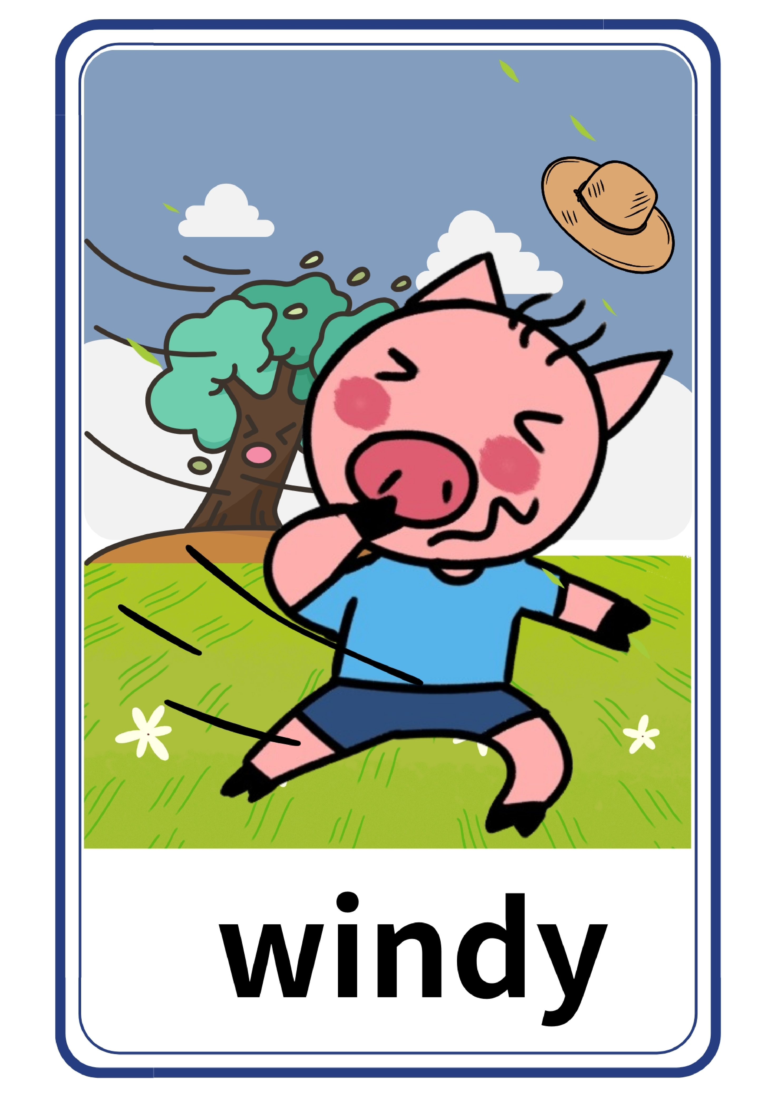 Weather天气主题猪仔单词卡.pdf 第3页