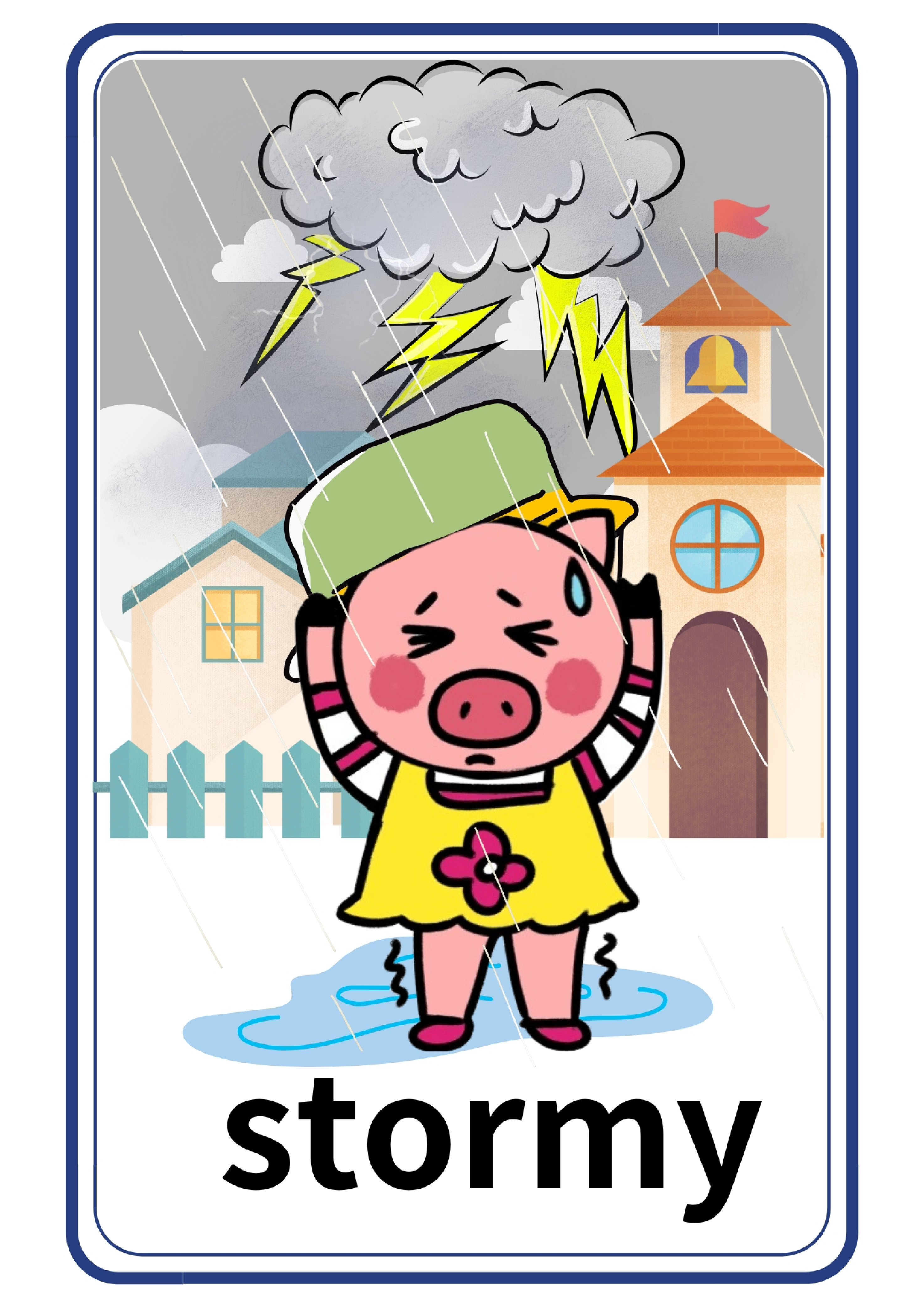 Weather天气主题猪仔单词卡.pdf 第6页