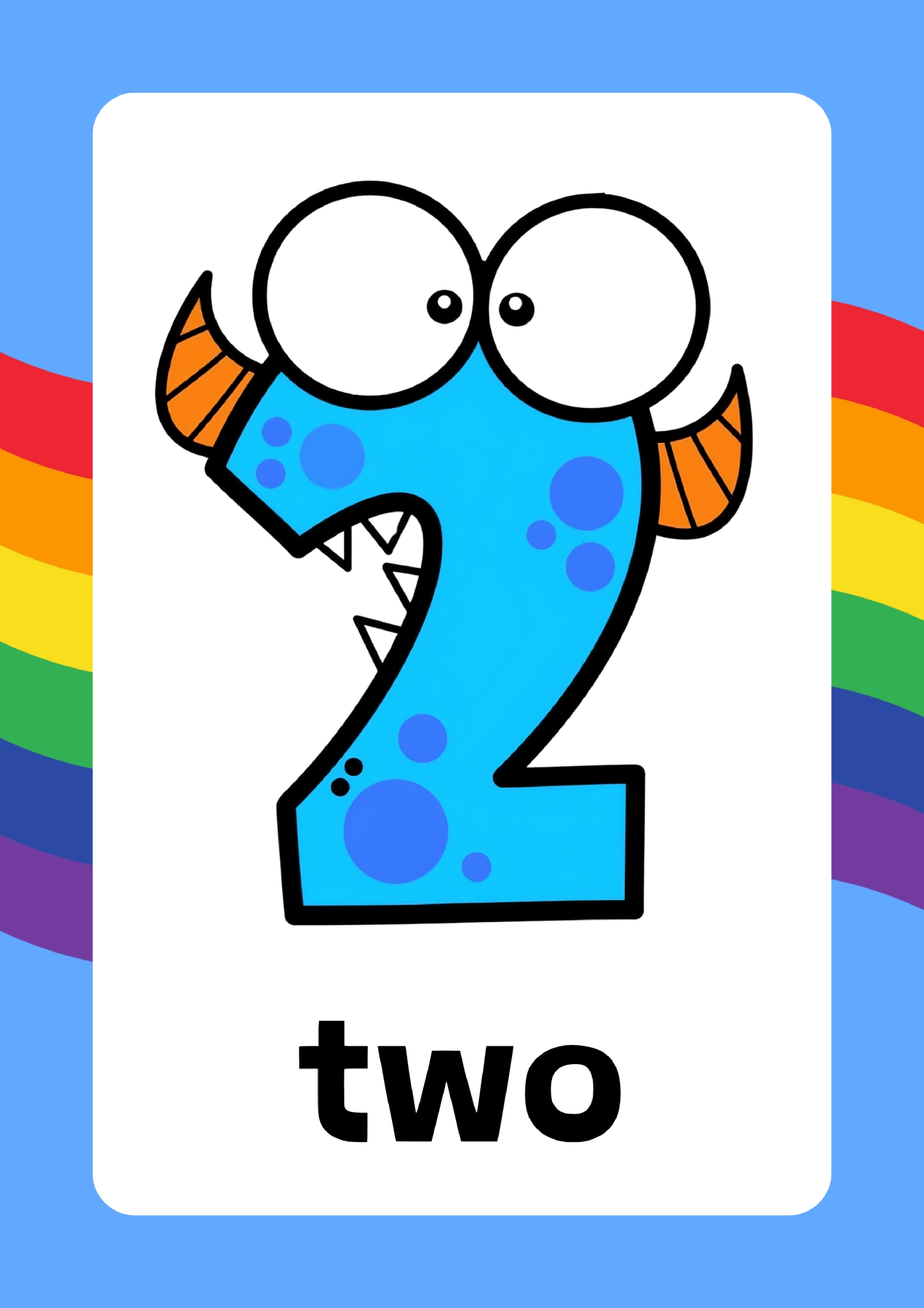 Number 1-10Flashcard彩色小怪物数字卡x10(1).pdf 第2页