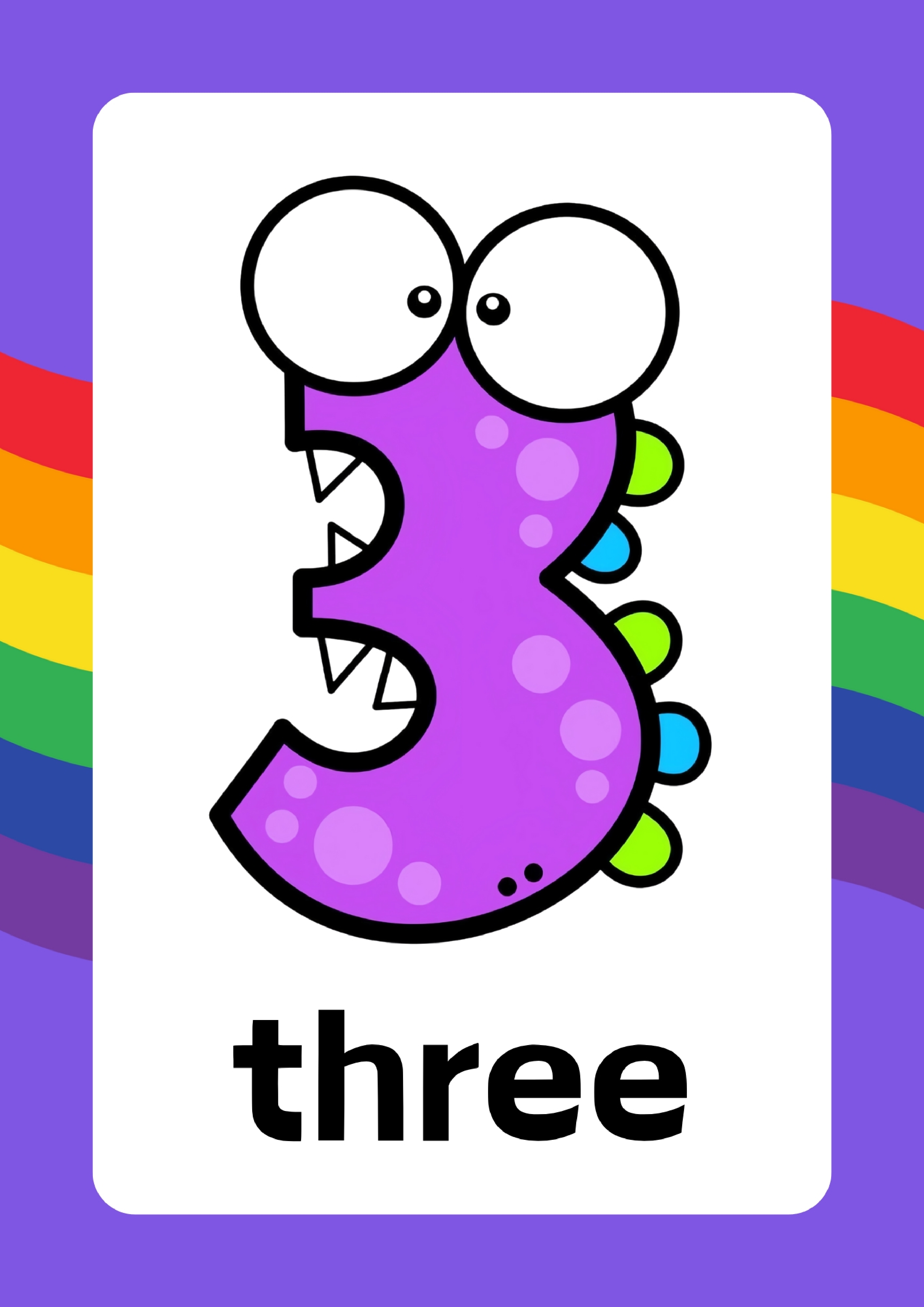 Number 1-10Flashcard彩色小怪物数字卡x10(1).pdf 第3页