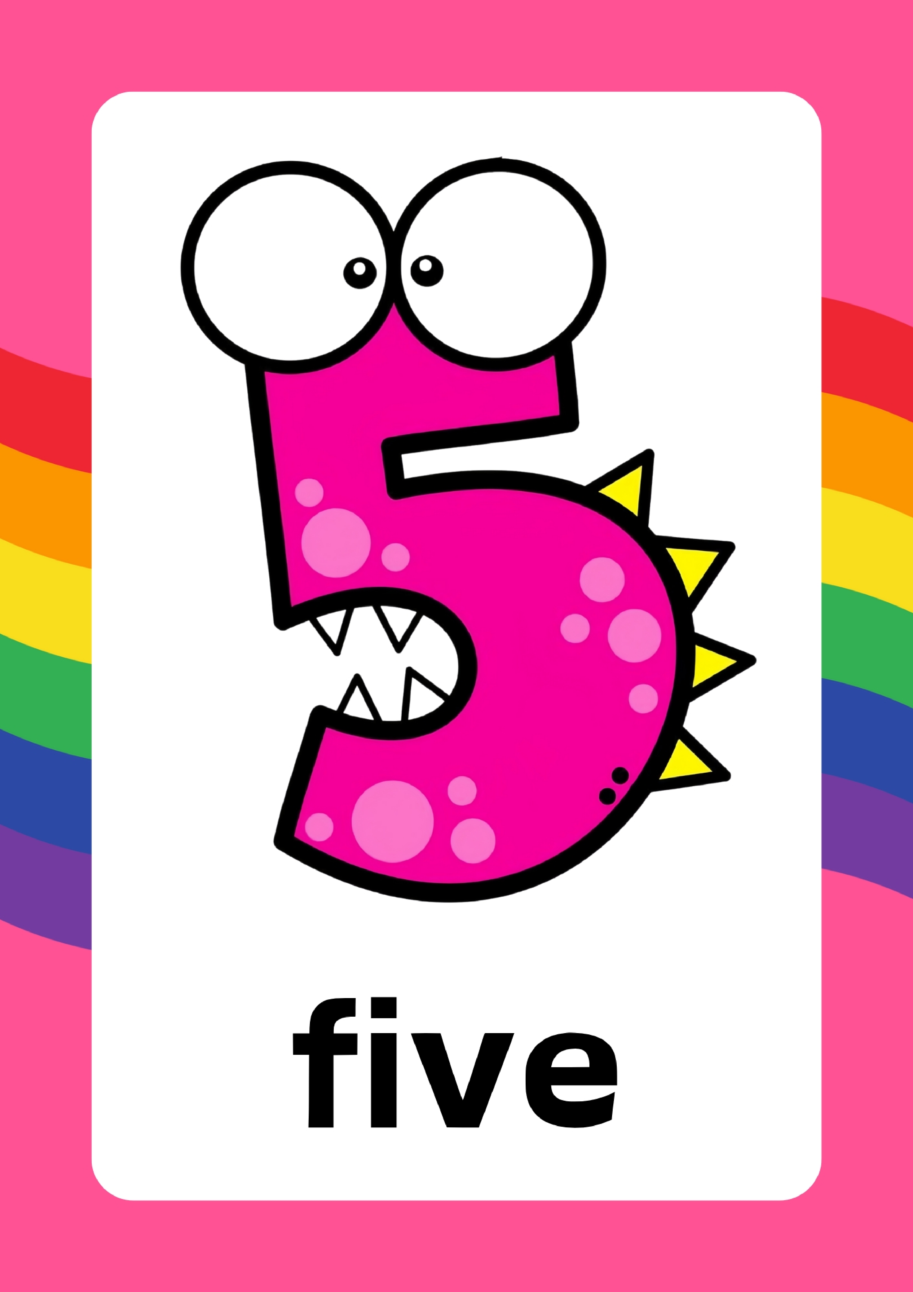 Number 1-10Flashcard彩色小怪物数字卡x10(1).pdf 第5页