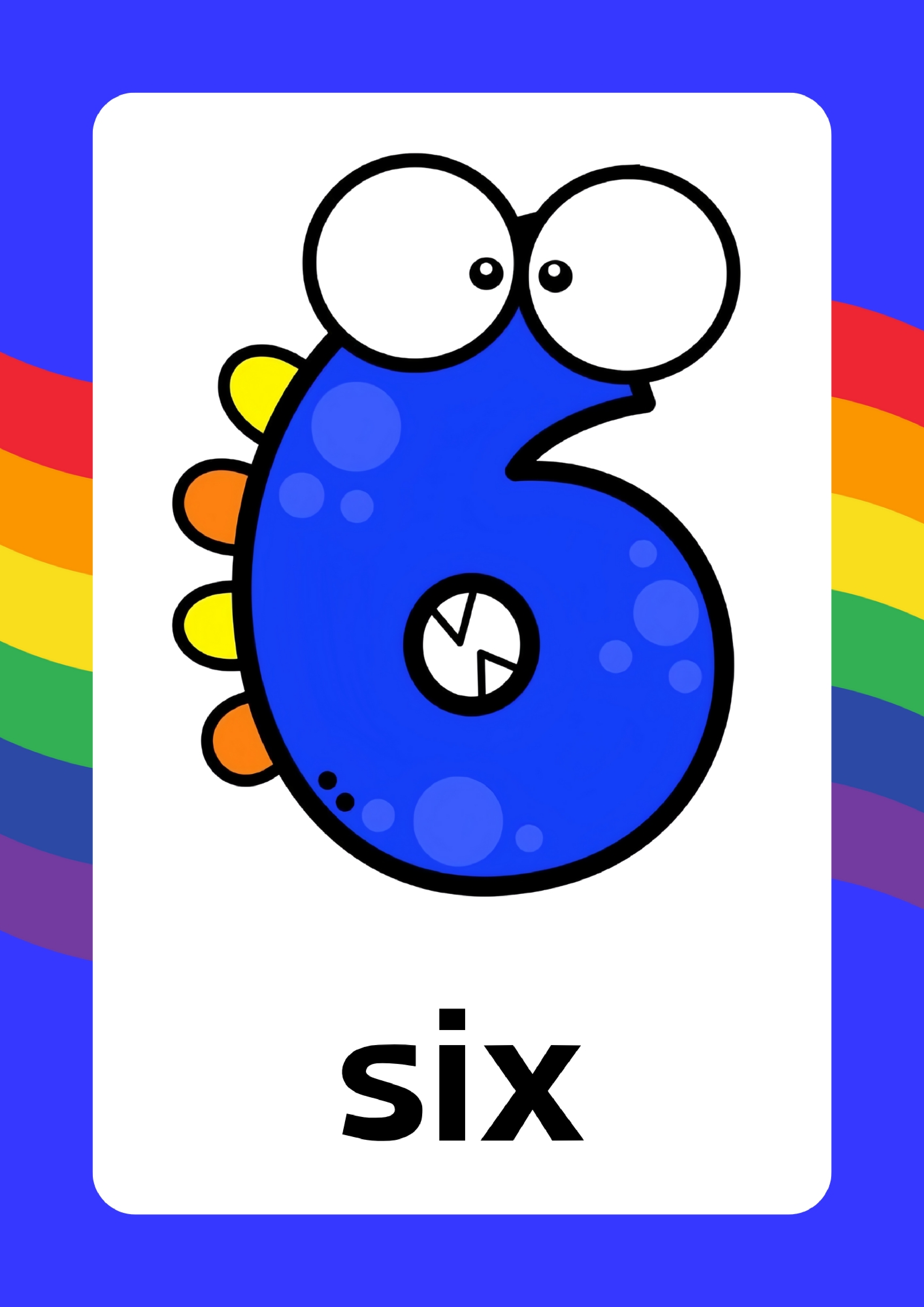 Number 1-10Flashcard彩色小怪物数字卡x10(1).pdf 第6页