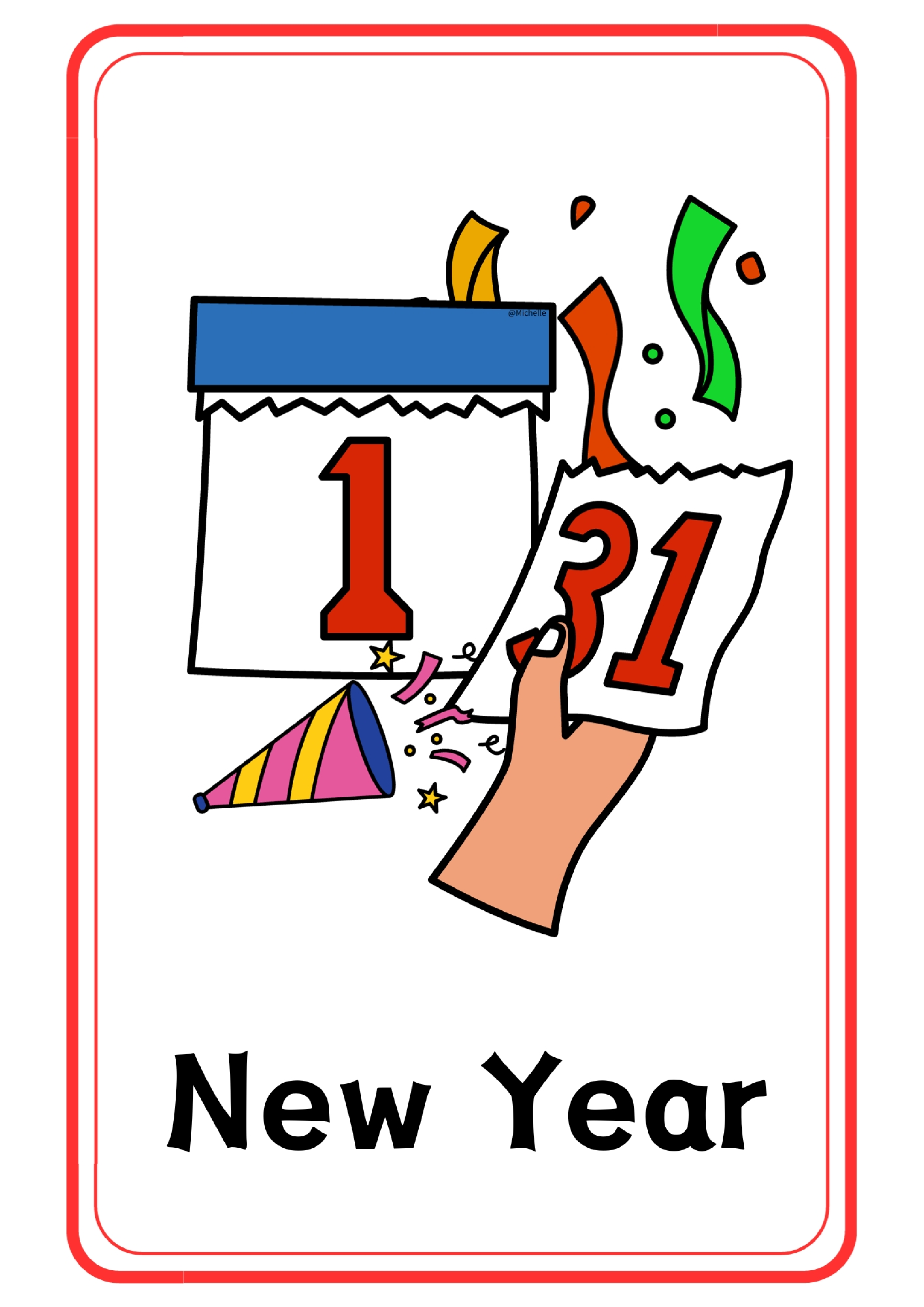 NewYear元旦新年单词卡x10张(1).pdf 第1页