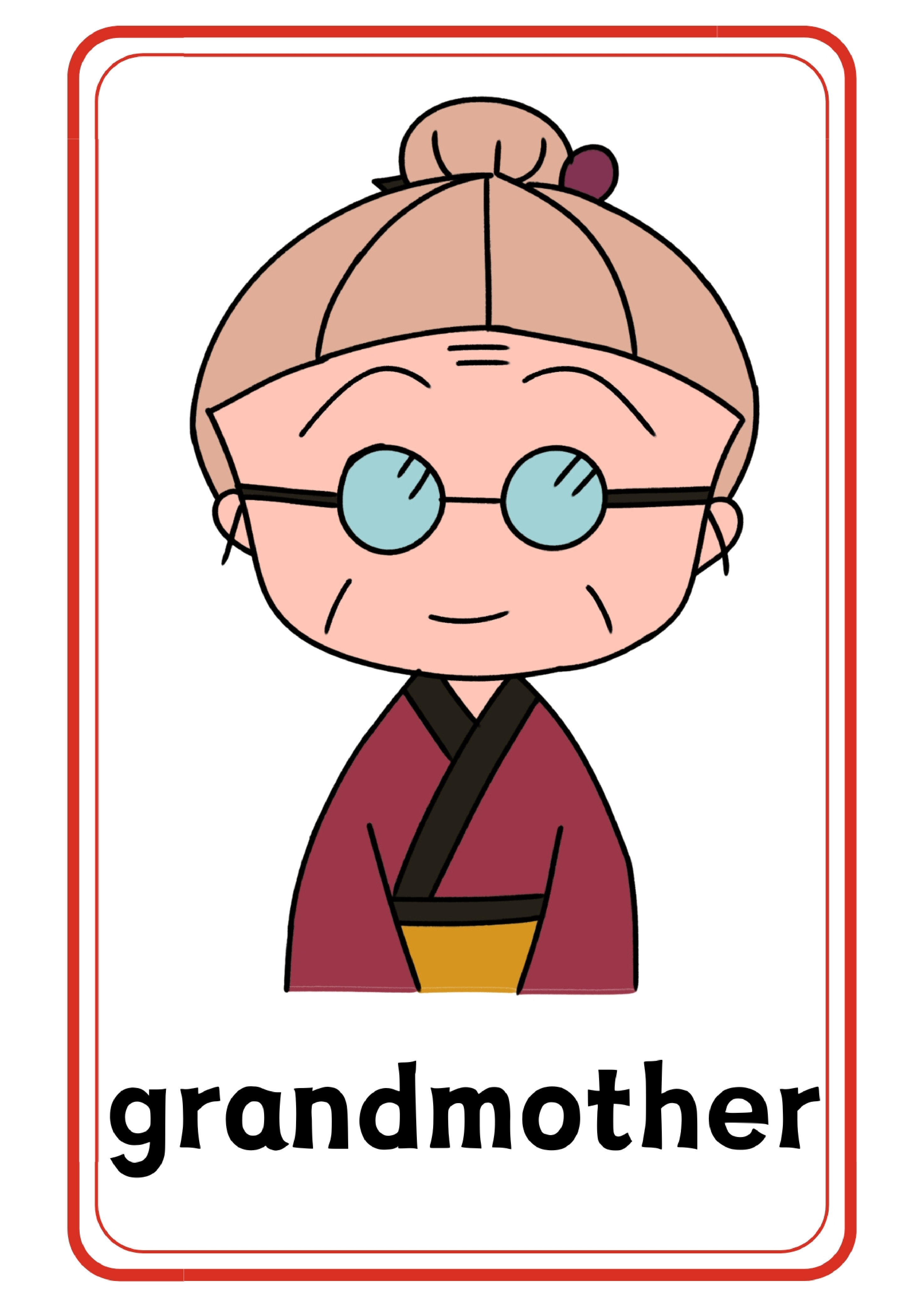 Family小丸子一家单词卡.pdf 第2页