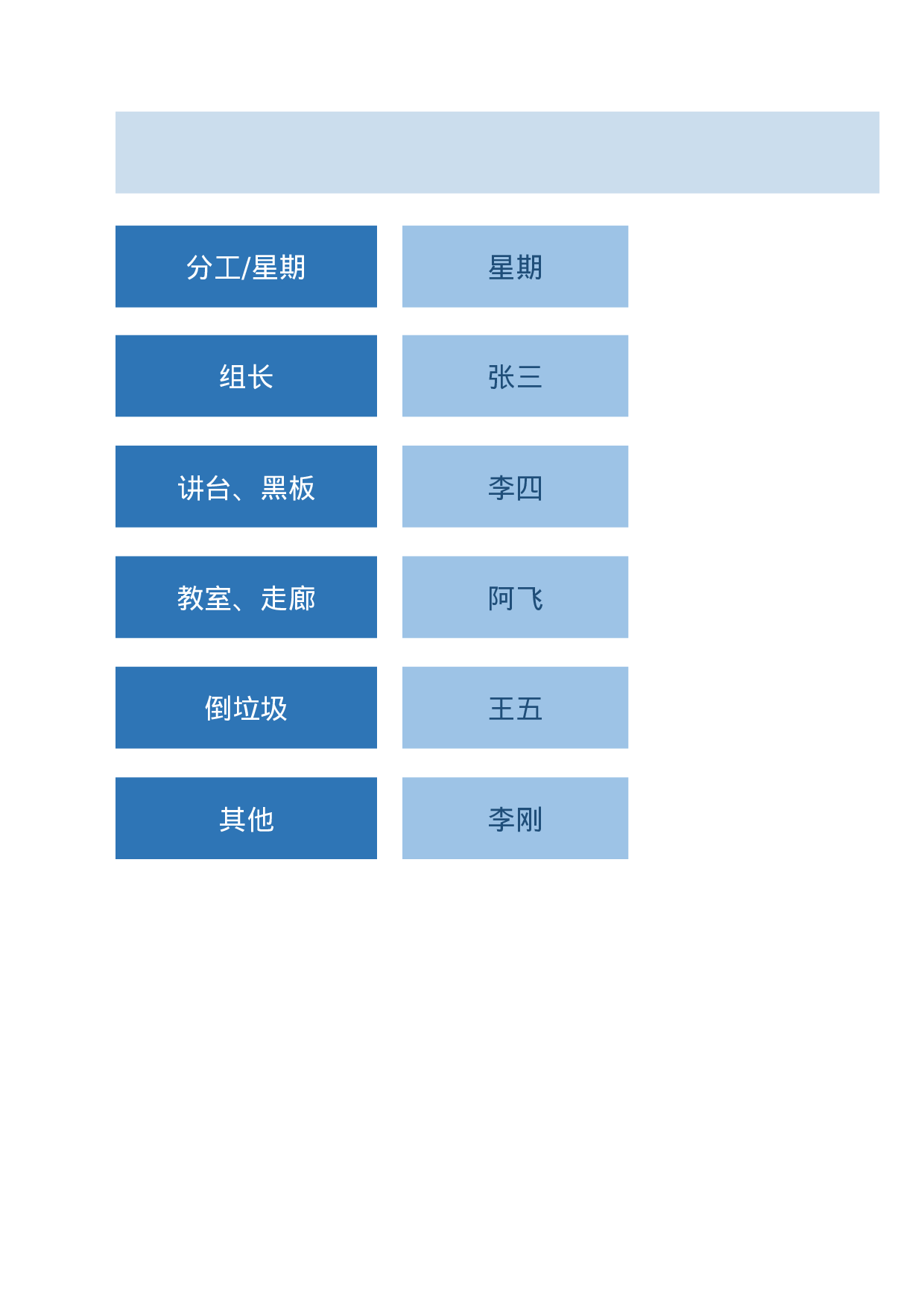 值日表模板5.xlsx 第1页