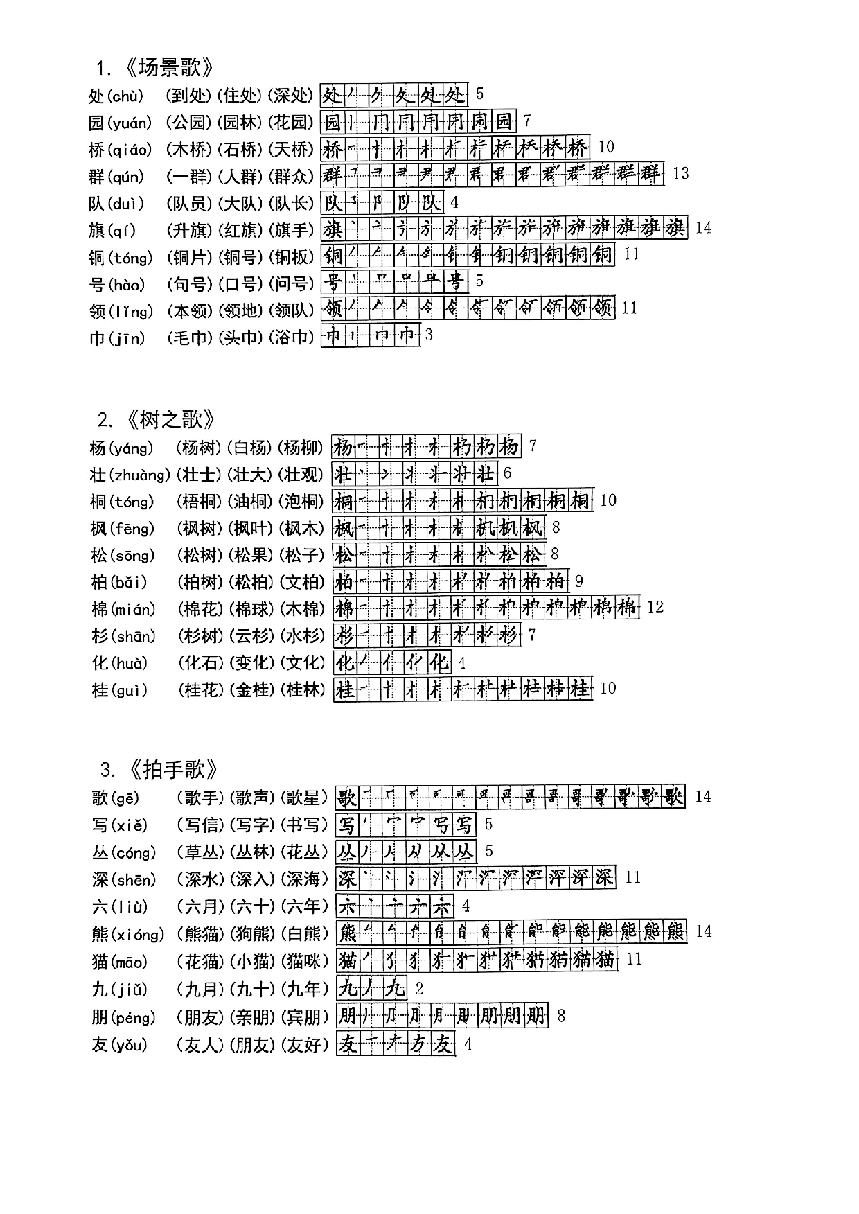 8.30二年级语文上册课课帖《生字拼音笔顺组词》.pdf 第2页
