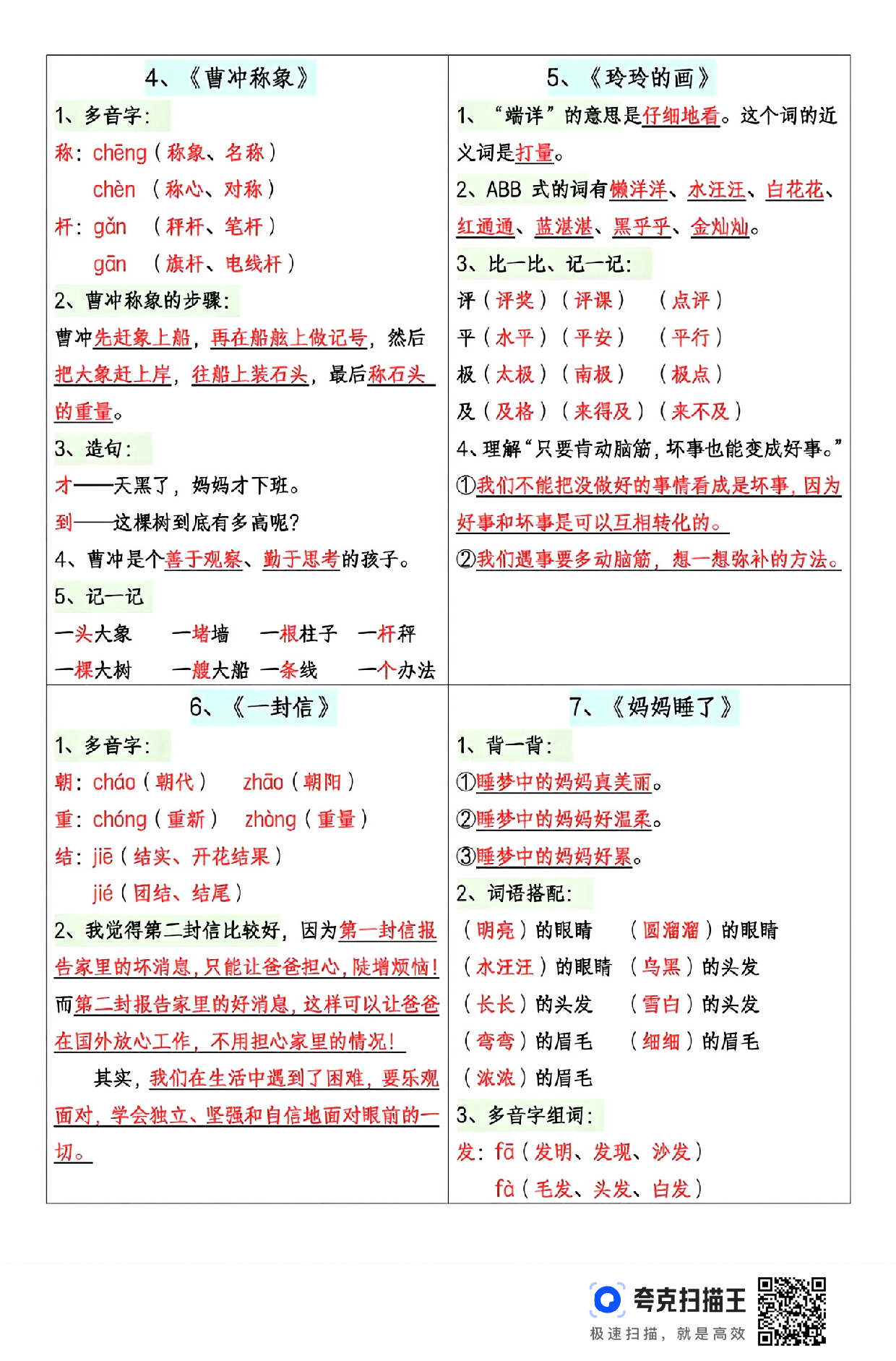 8.29二年级上册语文每课生字组词造句课课贴.pdf 第3页
