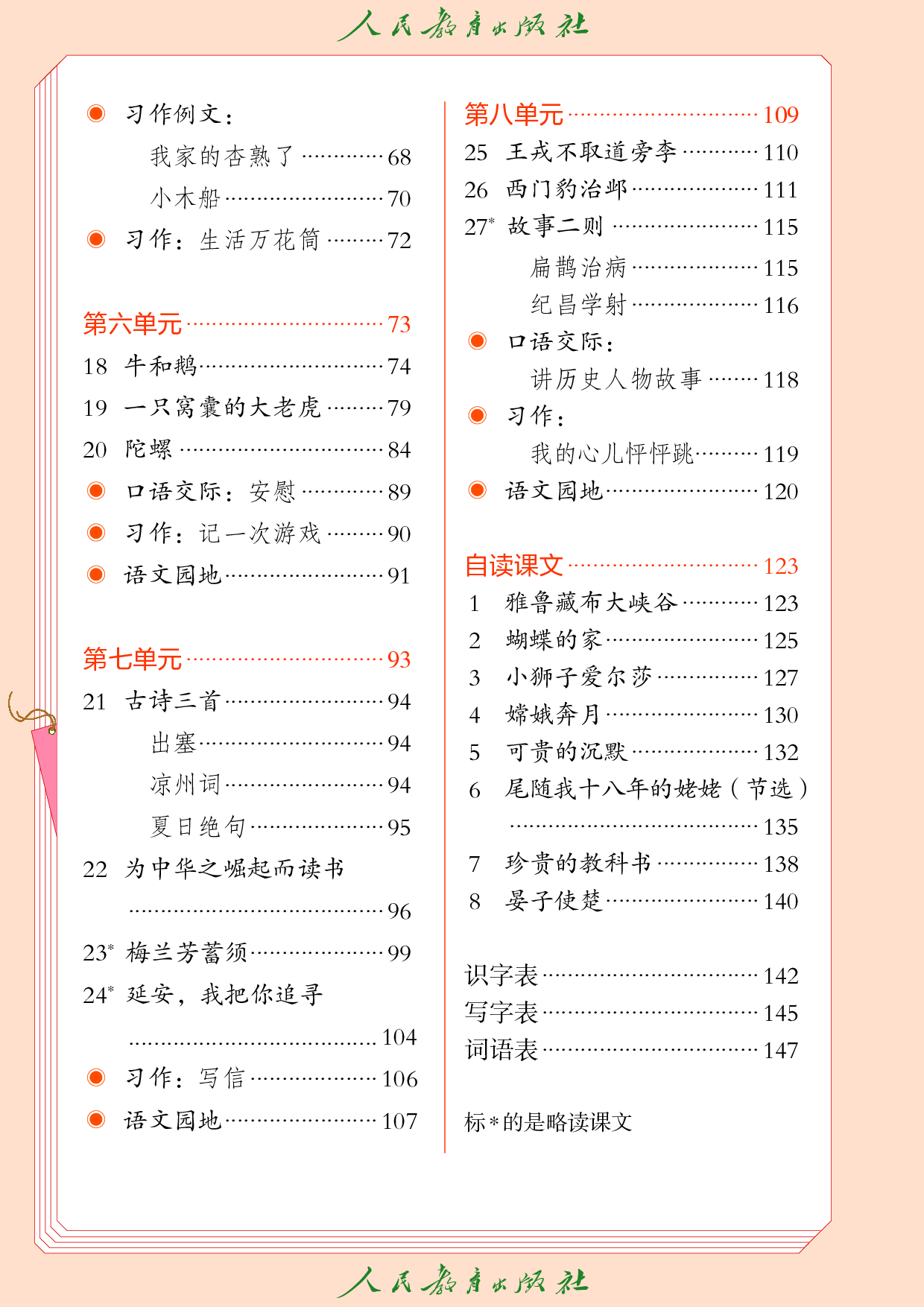 盲校义务教育实验教科书_语文_四年级_上册（供低视力学生使用）.pdf 第5页