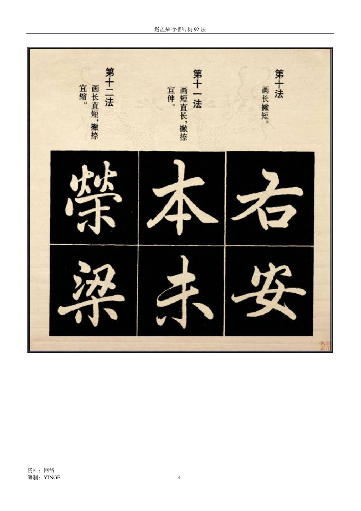 赵孟頫 行楷结构92法.pdf 第4页