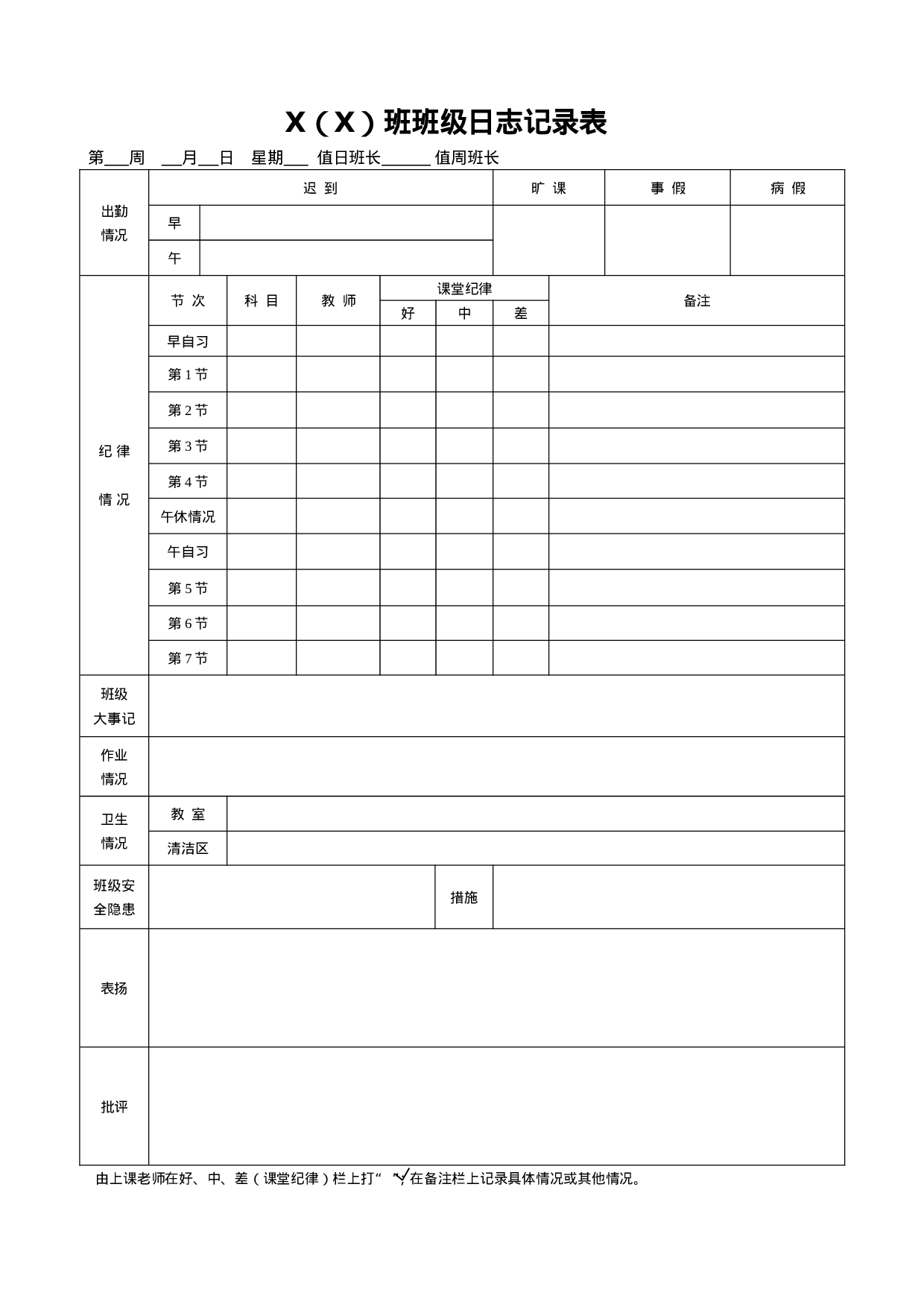 27.班级日志记录表-2e3b165c618d.doc 第1页