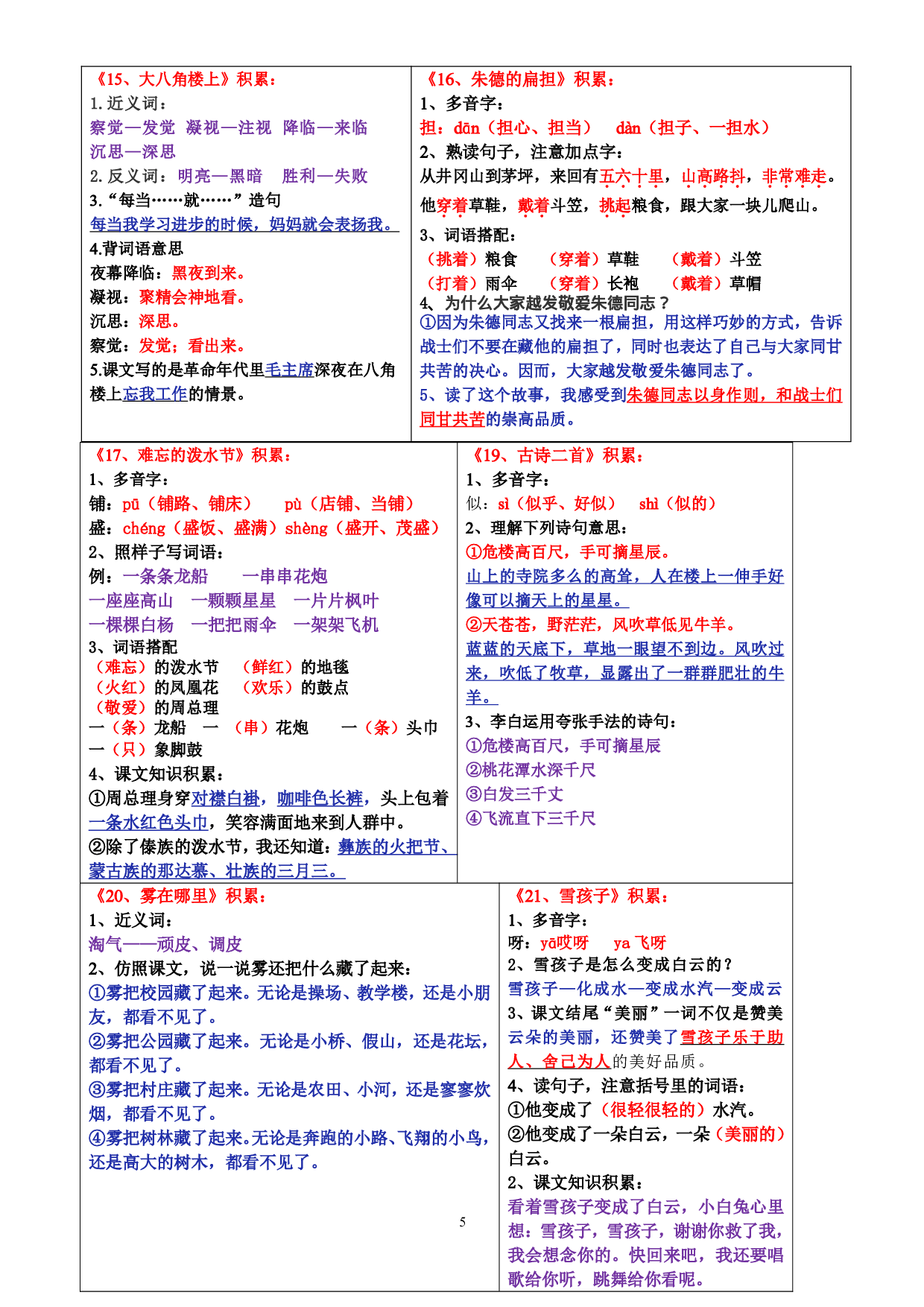 24秋统编版语文二年级上册课课贴.pdf 第5页