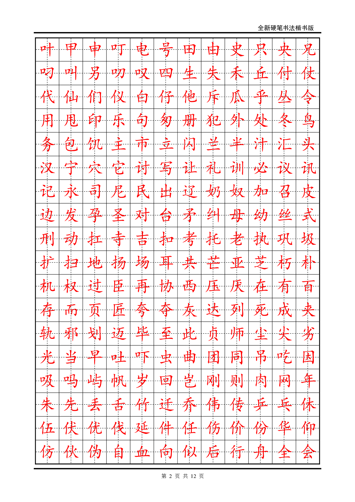 25 硬笔书法字帖(2500个常用字-楷体).pdf 第2页