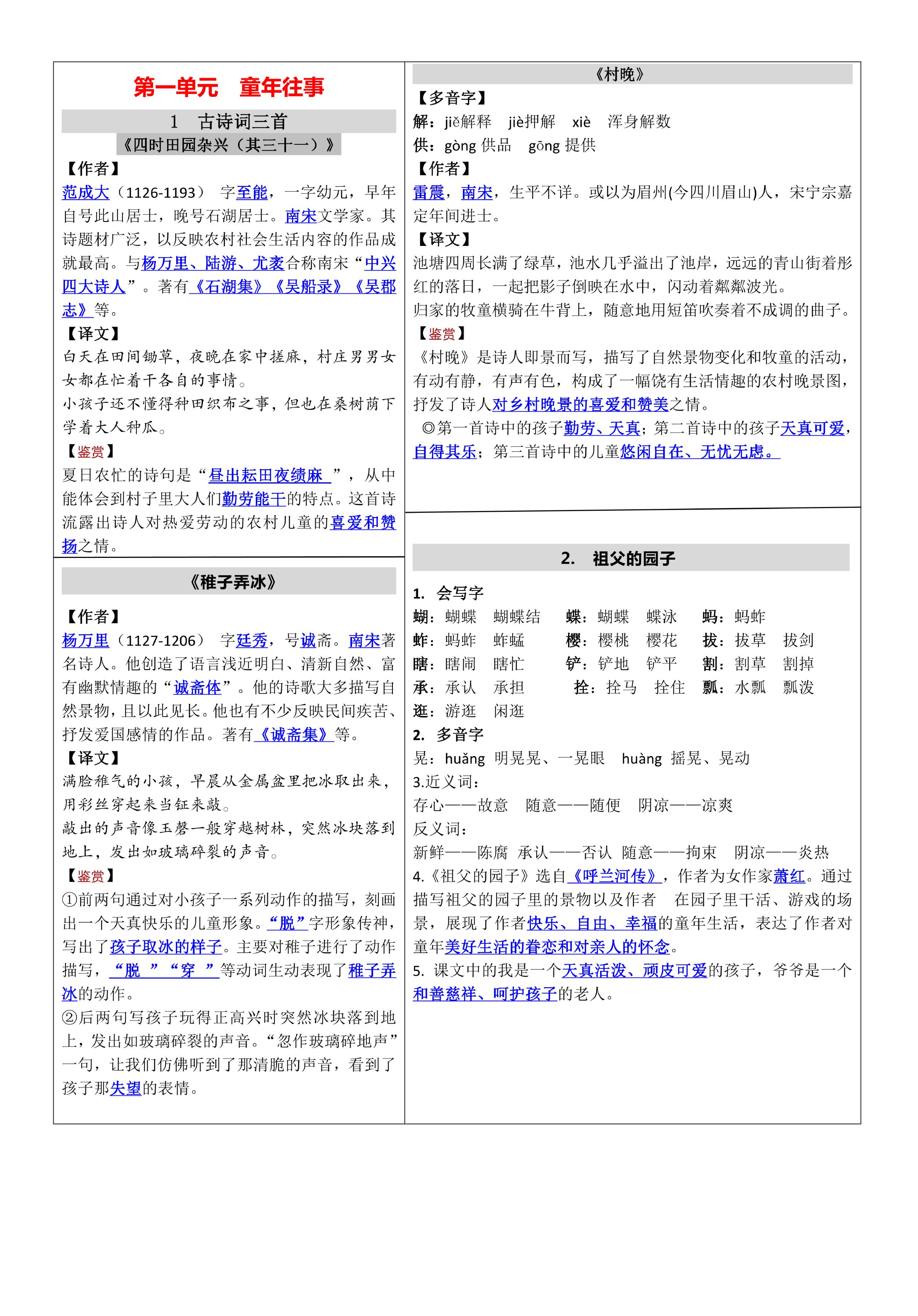 小学语文《课课贴》5年级下册（2024春）.pdf 第1页