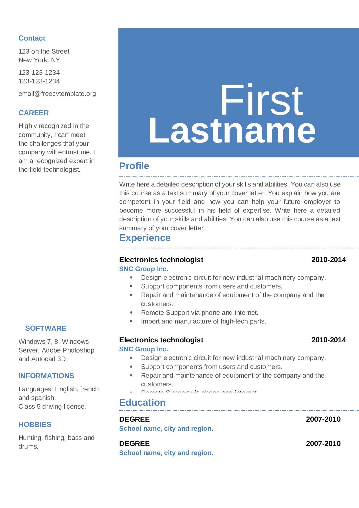 131、简历模板英文.docx 第1页