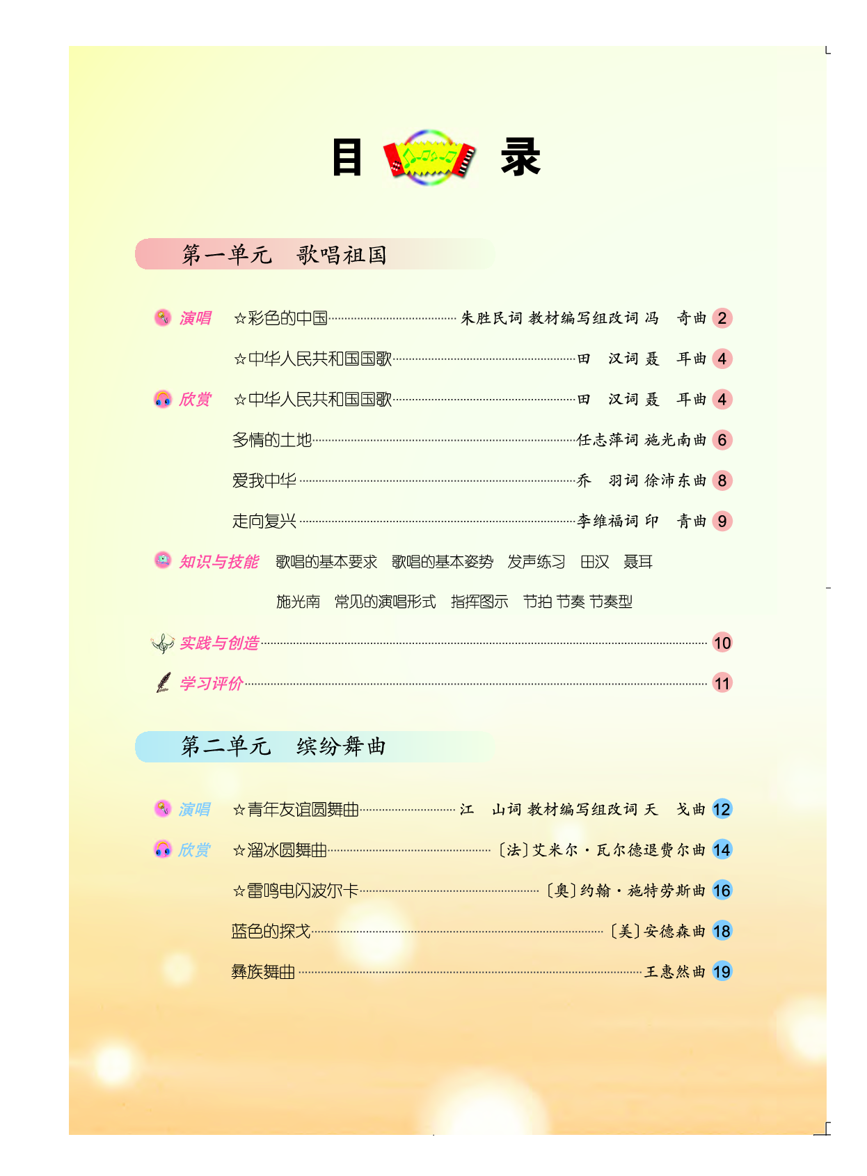 人音版7年级音乐上册【高清教材】简谱.pdf 第3页