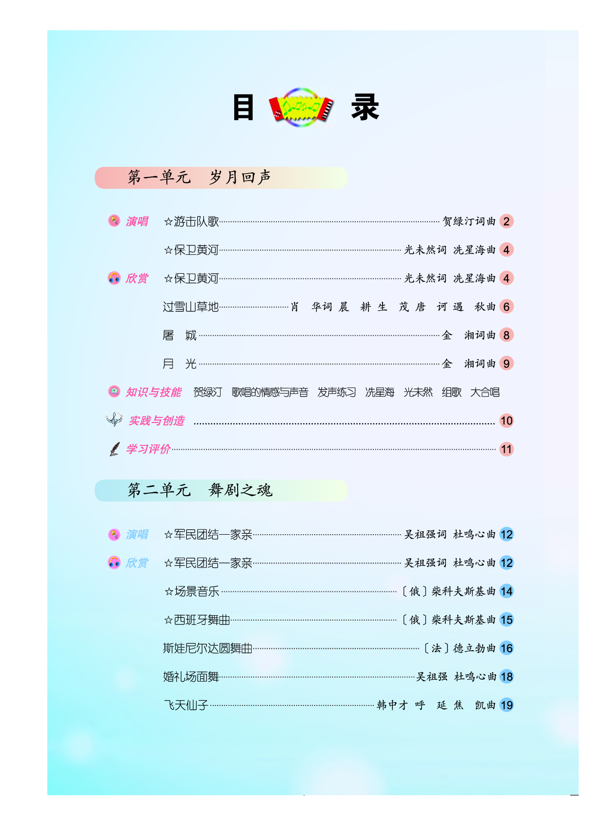 人音版9年级音乐下册【高清教材】简谱.pdf 第3页