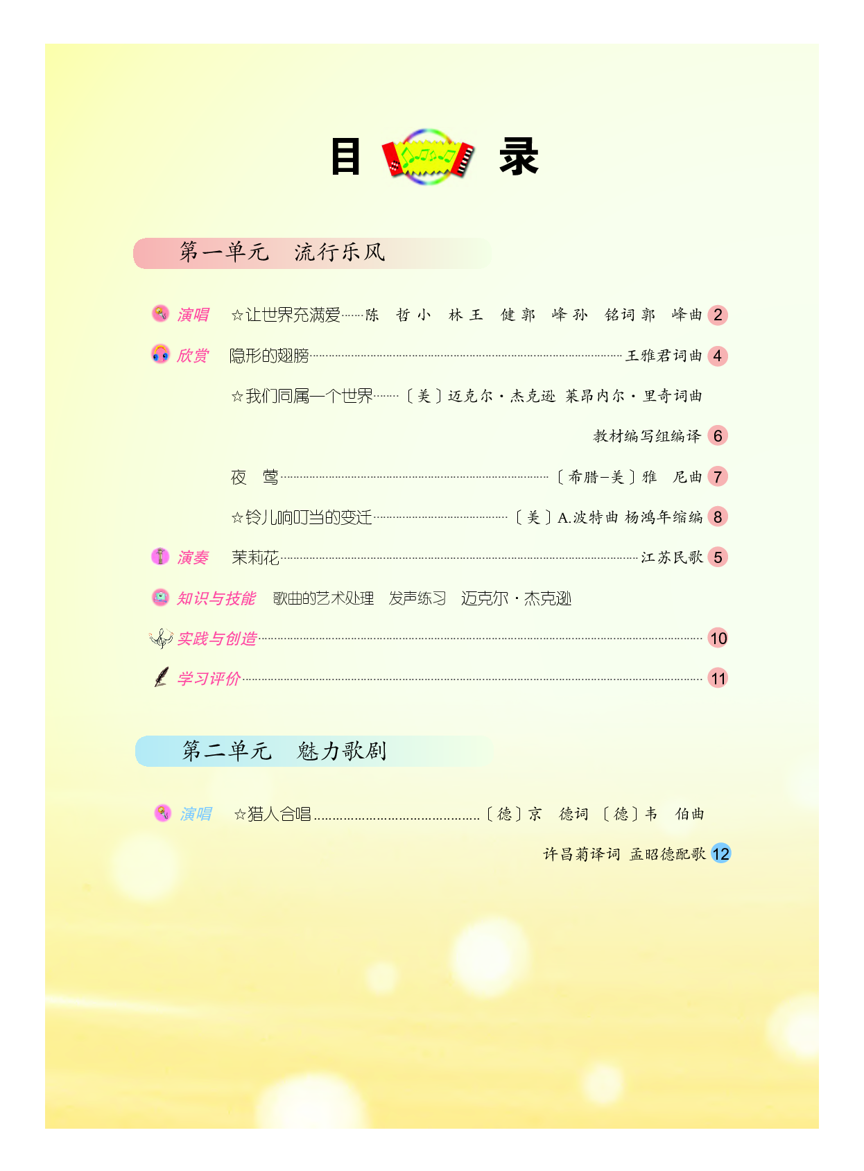 人音版9年级音乐上册【高清教材】五线谱.pdf 第3页