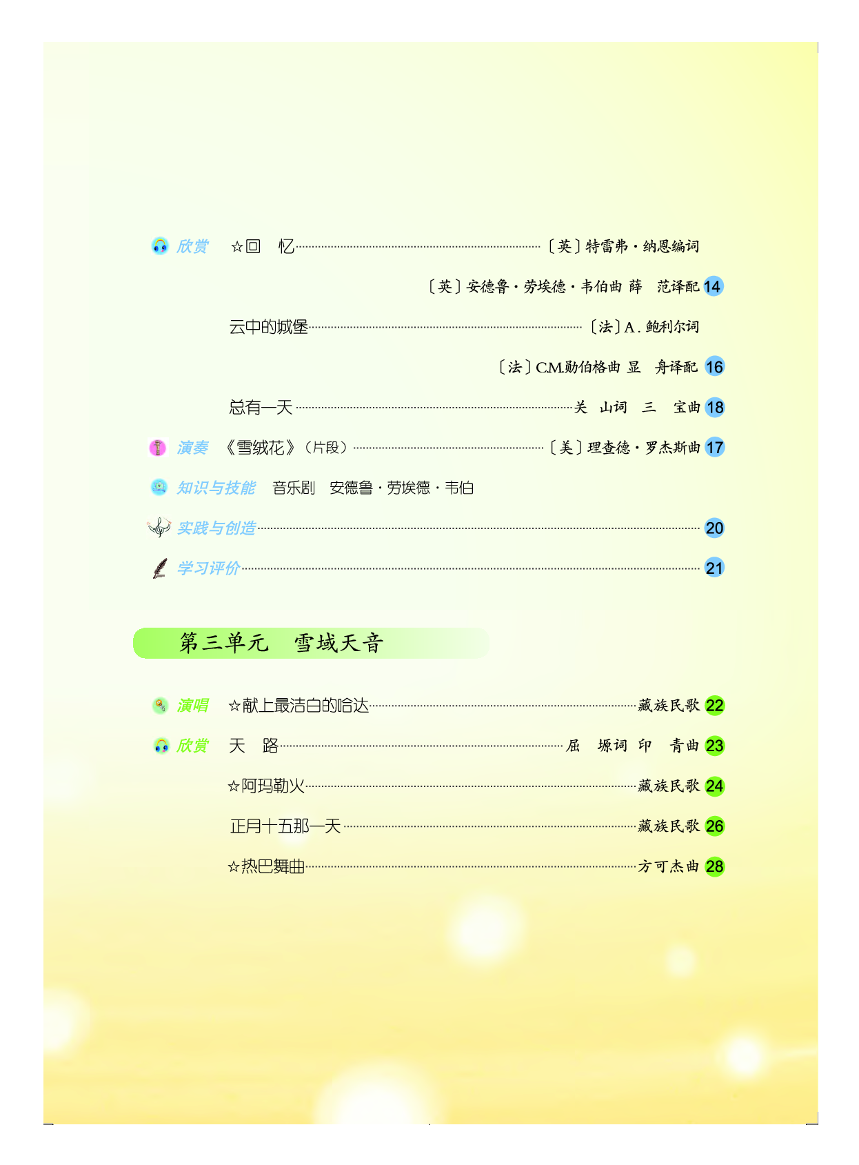 人音版8年级音乐上册【高清教材】五线谱.pdf 第4页