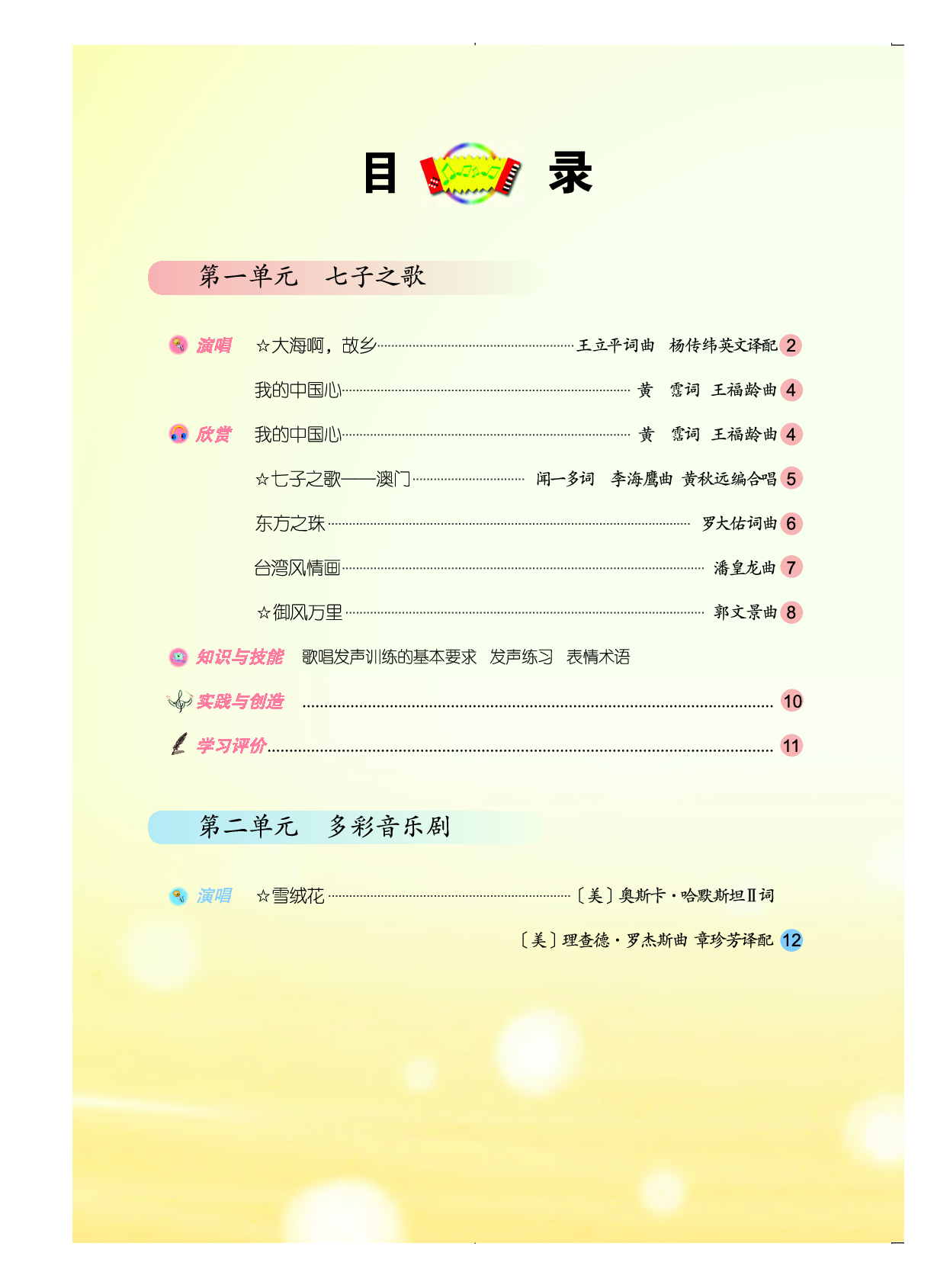 人音版8年级音乐上册【高清教材】简谱.pdf 第3页