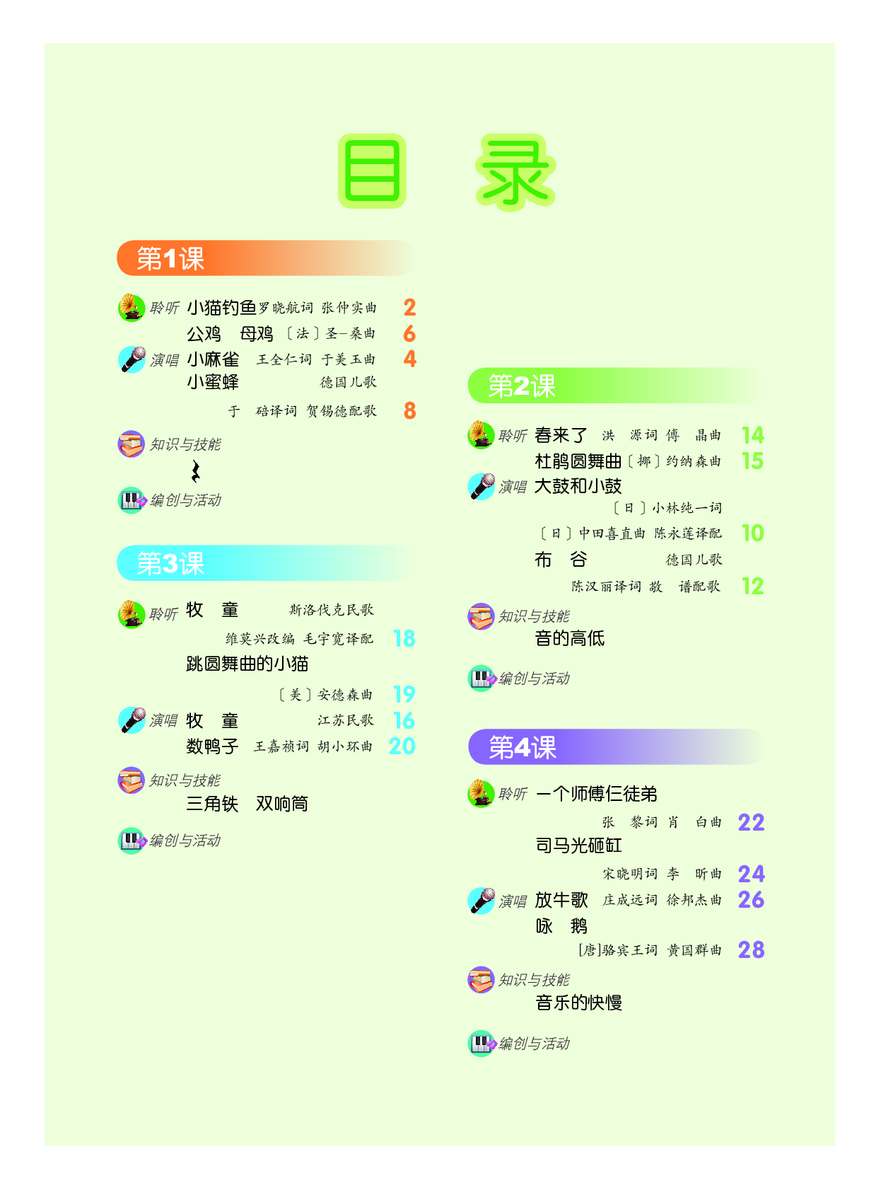 一年级下册音乐北京版（五线谱）电子课本.pdf 第3页
