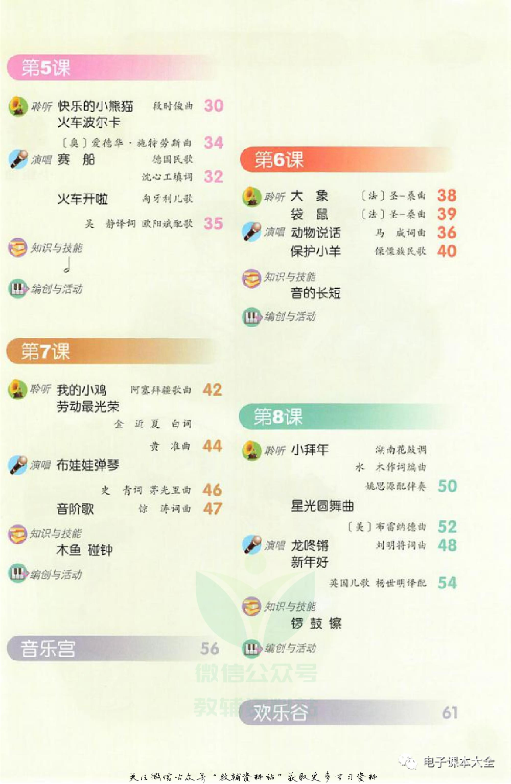 一年级上册音乐北京版（五线谱）电子课本.pdf 第4页