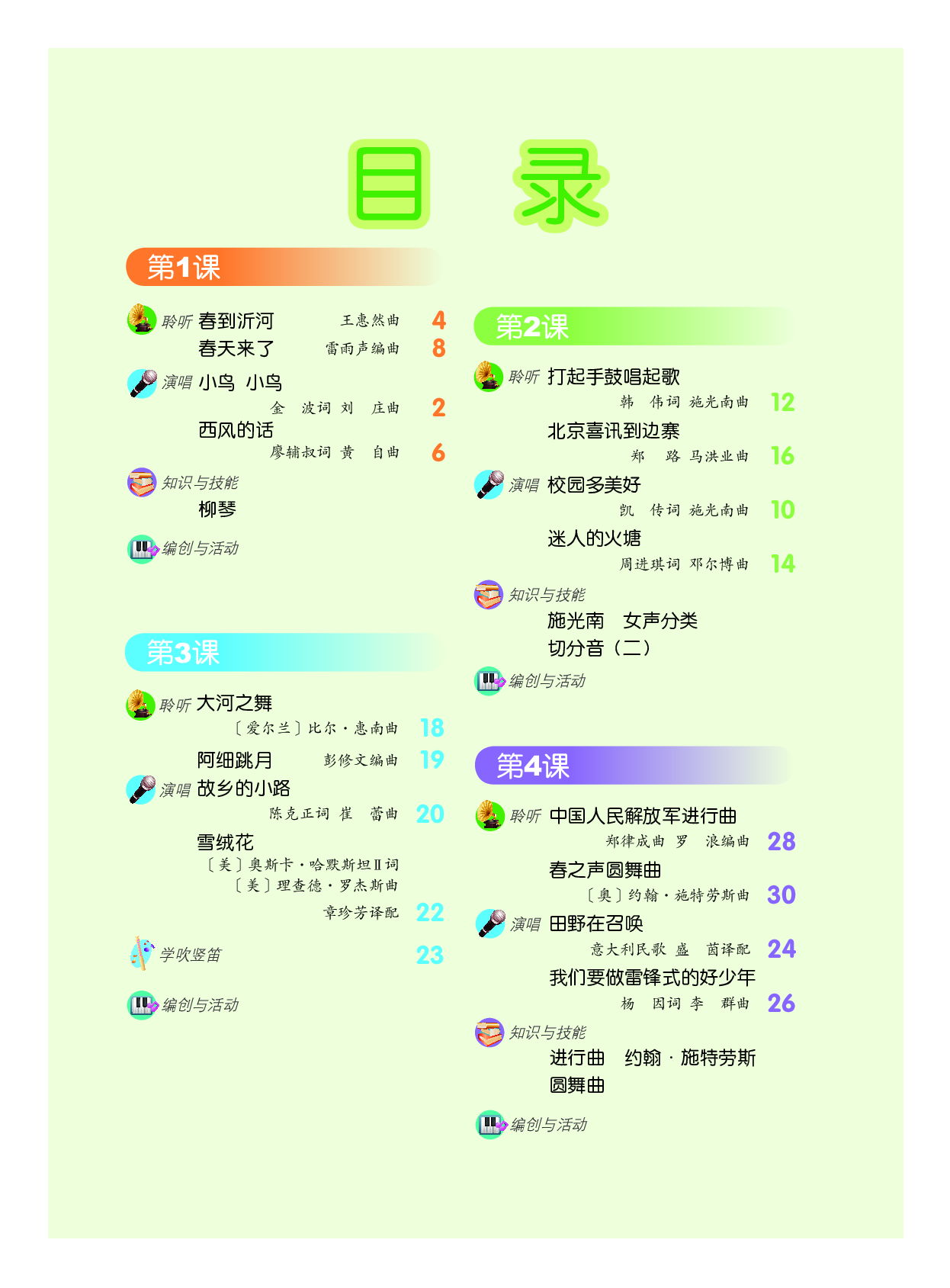 五年级下册音乐北京版（五线谱）电子课本.pdf 第3页