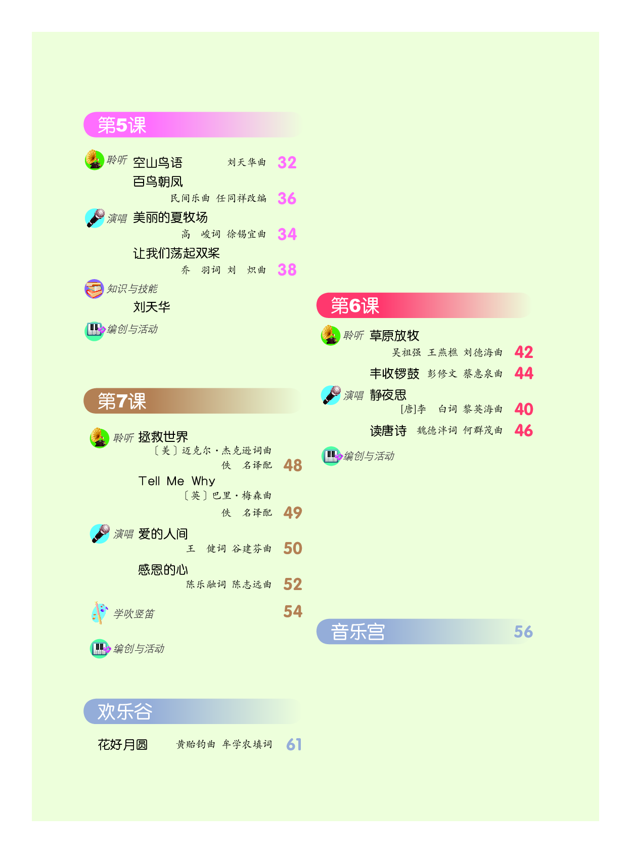 五年级下册音乐北京版（五线谱）电子课本.pdf 第4页