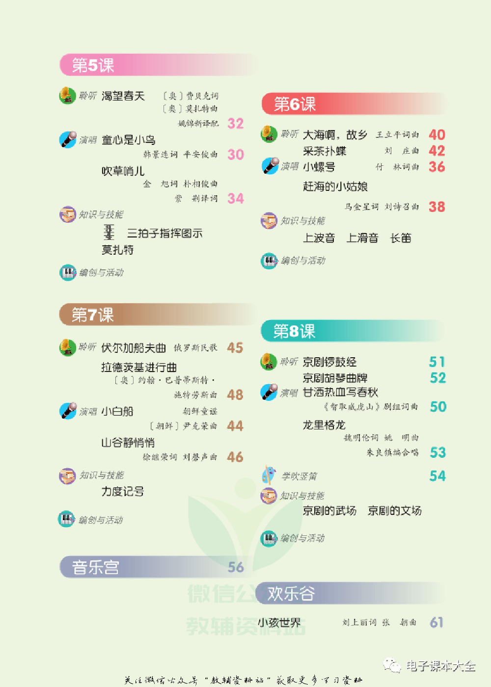 四年级上册音乐北京版（五线谱）电子课本.pdf 第4页