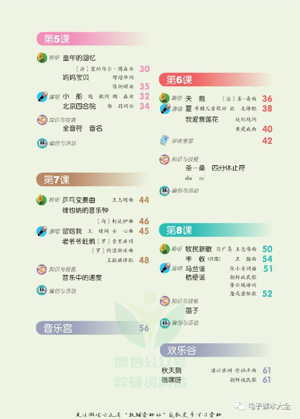 三年级上册音乐北京版（五线谱）电子课本.pdf 第4页