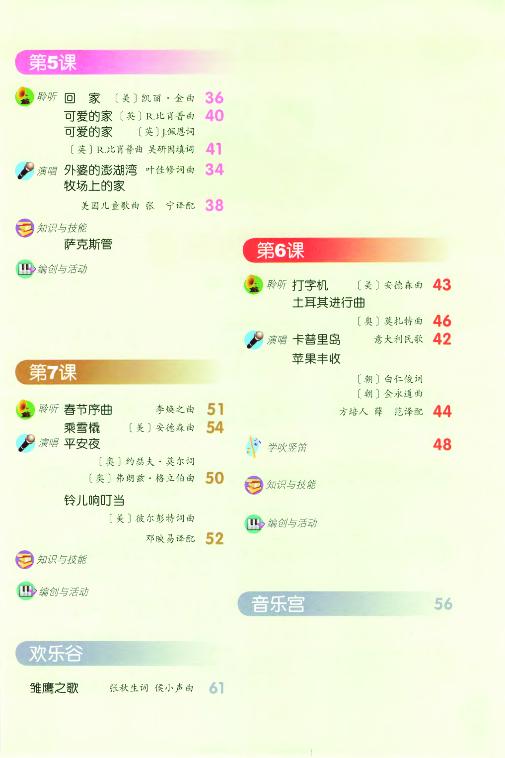 人音版5年级音乐上册【高清教材】.pdf 第4页
